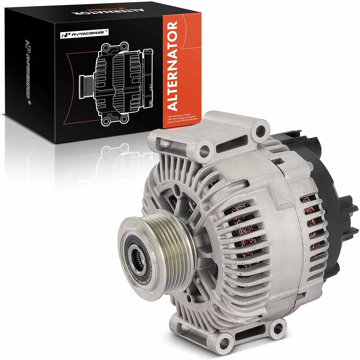 آلترناتور ممتاز سازگار با A4 2006-2008، A4 Quattro 2005-2009، 3.2L، 12V 150A کلاچ پولی 6 شیار جهت عقربه های ساعت، جایگزین# TG16C011، 06E-903-016-E