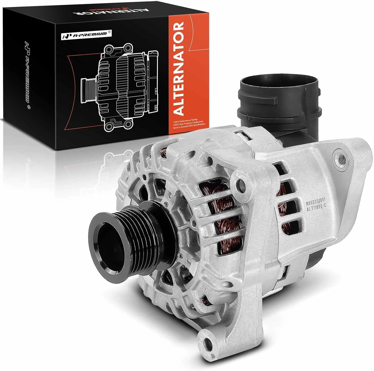 آلترناتور A-Premium سازگار با سری BMW E53 X5 2004 2005 2006 3.0L، 12 ولت 140 آمپر، پولی 6 شیار، چرخش در جهت عقربه های ساعت، جایگزین # 12317530086، 12317532627