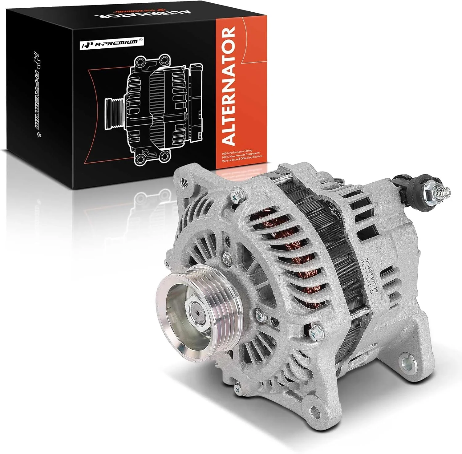 دینام A-Premium سازگار با سوبارو فارستر 2011-2013، ایمپرزا 2011-2014، WRX 2013-2014، WRX STI 2013-2020، 2.5 لیتری، 12 ولت 110 آمپر پولی 5 شیار جهت عقربه های ساعت، جایگزین # 23700AA680, 23700AA681