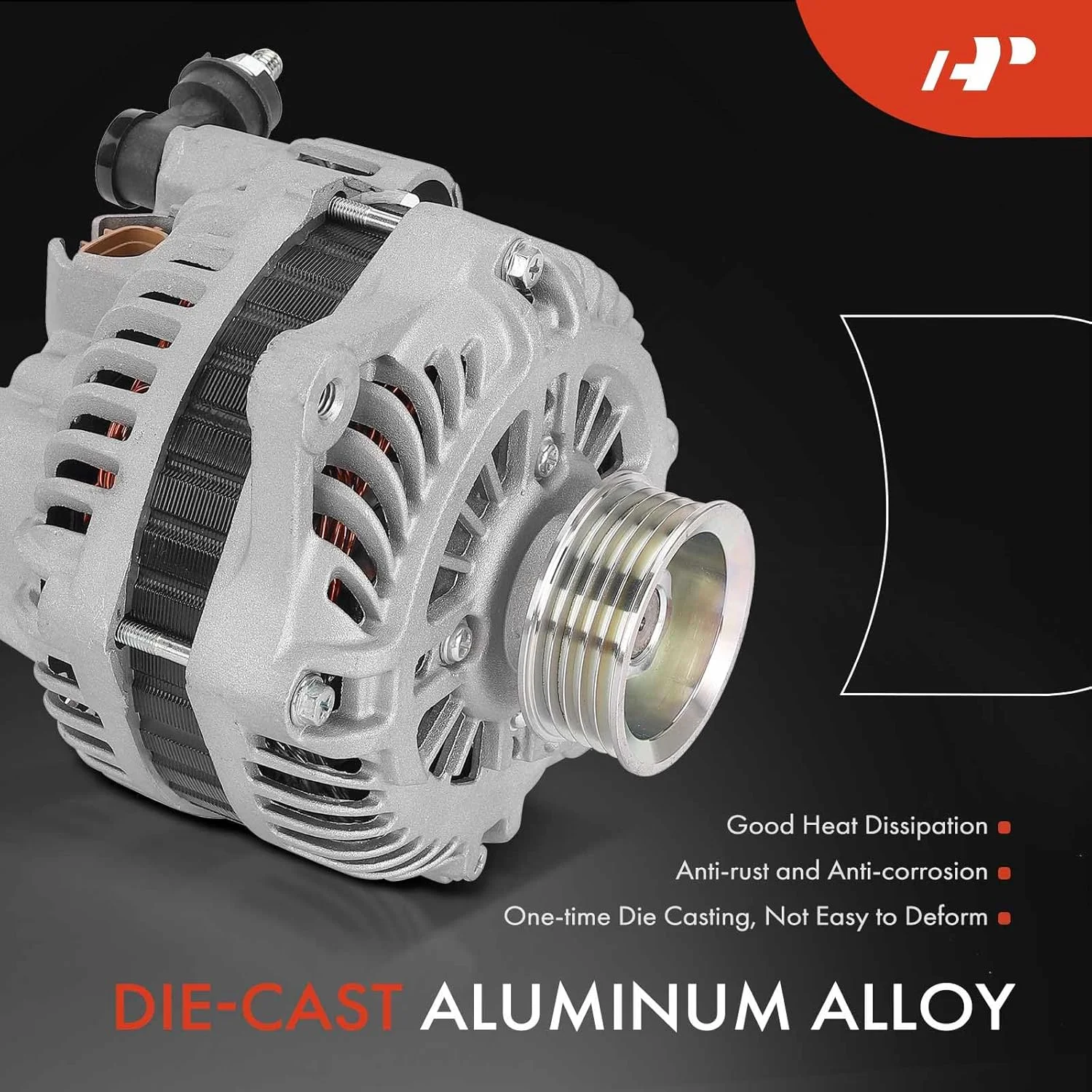 دینام A-Premium سازگار با سوبارو فارستر 2011-2013، ایمپرزا 2011-2014، WRX 2013-2014، WRX STI 2013-2020، 2.5 لیتری، 12 ولت 110 آمپر پولی 5 شیار جهت عقربه های ساعت، جایگزین # 23700AA680, 23700AA681