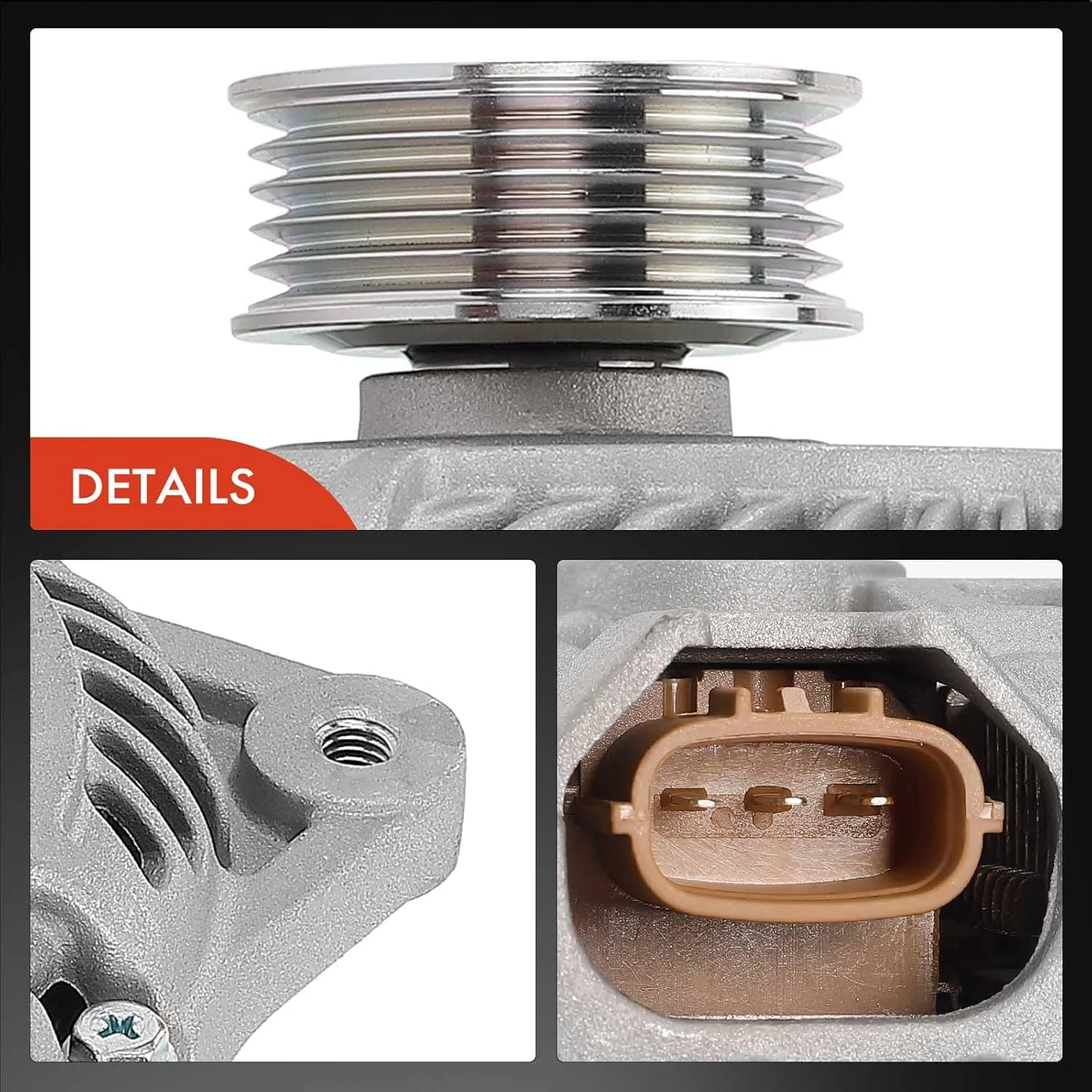 دینام A-Premium سازگار با سوبارو فارستر 2011-2013، ایمپرزا 2011-2014، WRX 2013-2014، WRX STI 2013-2020، 2.5 لیتری، 12 ولت 110 آمپر پولی 5 شیار جهت عقربه های ساعت، جایگزین # 23700AA680, 23700AA681