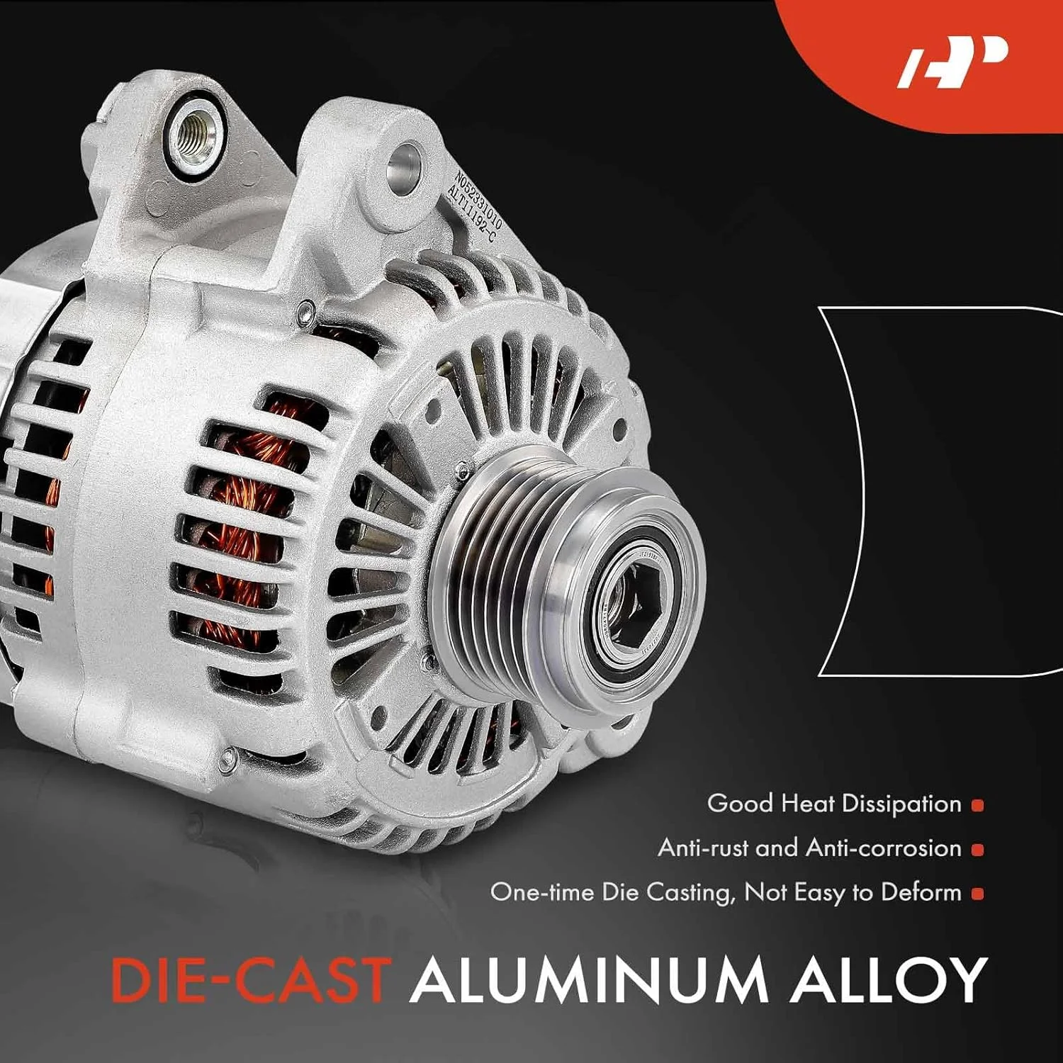دینام A-Premium سازگار با هیوندای آزرا 2006-2007 3.8L و کیا آمانتی 2007-2009، 12 ولت 130 آمپر، پولی 6 شیار، چرخش در جهت عقربه های ساعت، جایگزین # 373003C150, 373003C160 دینام A-Premium سازگار با هیوندای آزرا 2006-2007 3.8L و کیا آمانتی 2007-2009، 12 ولت 130 آمپر، پولی 6 شیار، چرخش در جهت عقربه های ساعت، جایگزین # 373003C150, 373003C160