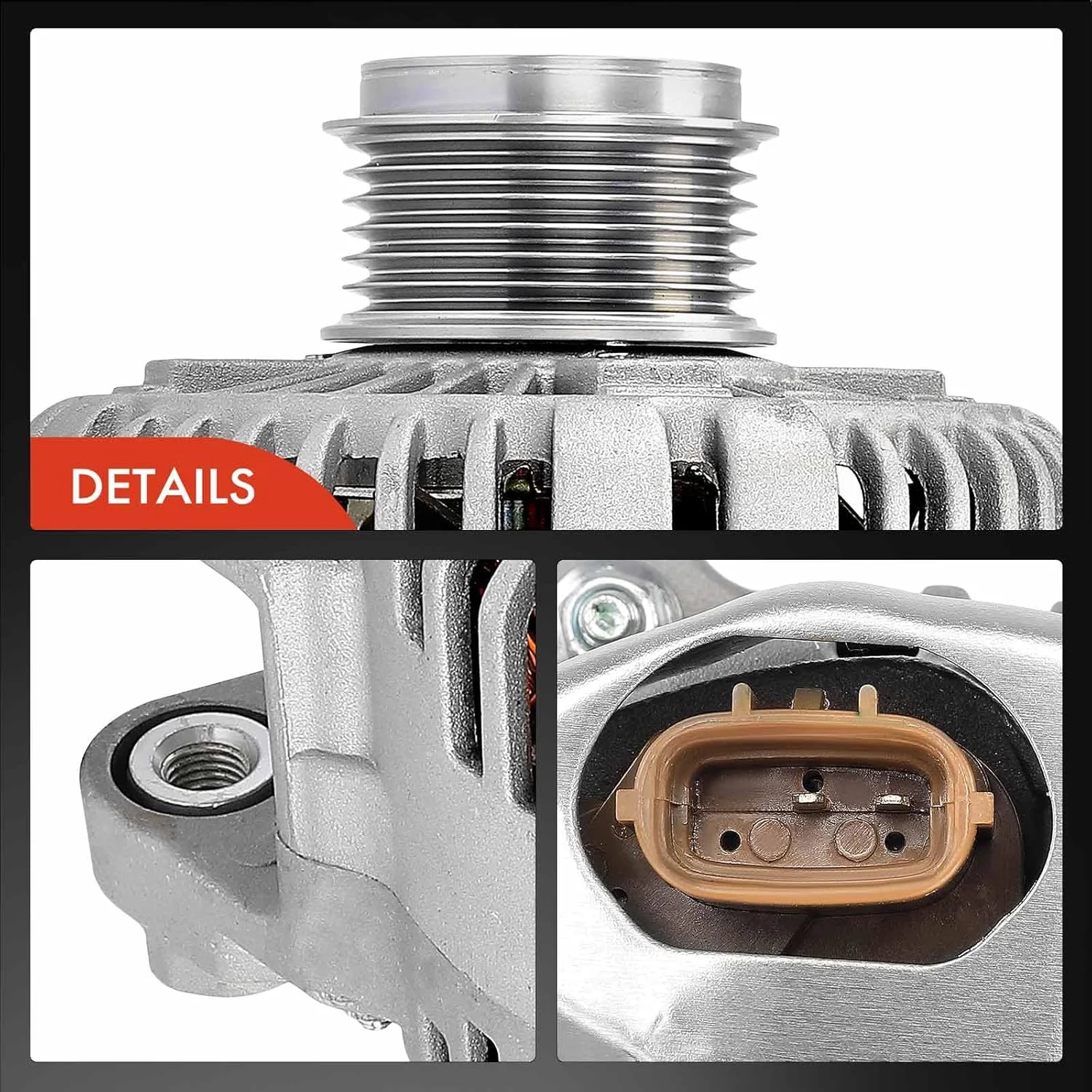 دینام A-Premium سازگار با هیوندای آزرا 2006-2007 3.8L و کیا آمانتی 2007-2009، 12 ولت 130 آمپر، پولی 6 شیار، چرخش در جهت عقربه های ساعت، جایگزین # 373003C150, 373003C160 دینام A-Premium سازگار با هیوندای آزرا 2006-2007 3.8L و کیا آمانتی 2007-2009، 12 ولت 130 آمپر، پولی 6 شیار، چرخش در جهت عقربه های ساعت، جایگزین # 373003C150, 373003C160