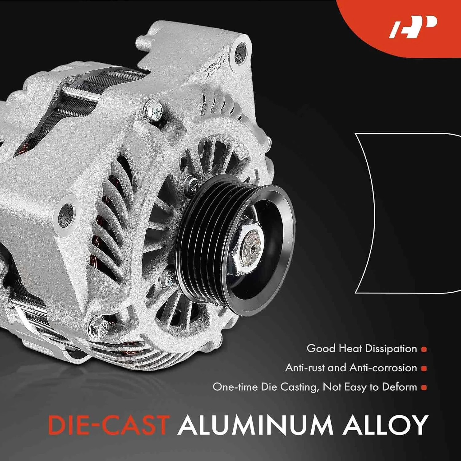آلترناتور A-Premium سازگار با پونتیاک G8 2008-2009، 6.0L 6.2L، 12 ولت 140 آمپر، پولی 6 شیار، چرخش در جهت عقربه های ساعت، جایگزین# 92157189, A003TG4191
