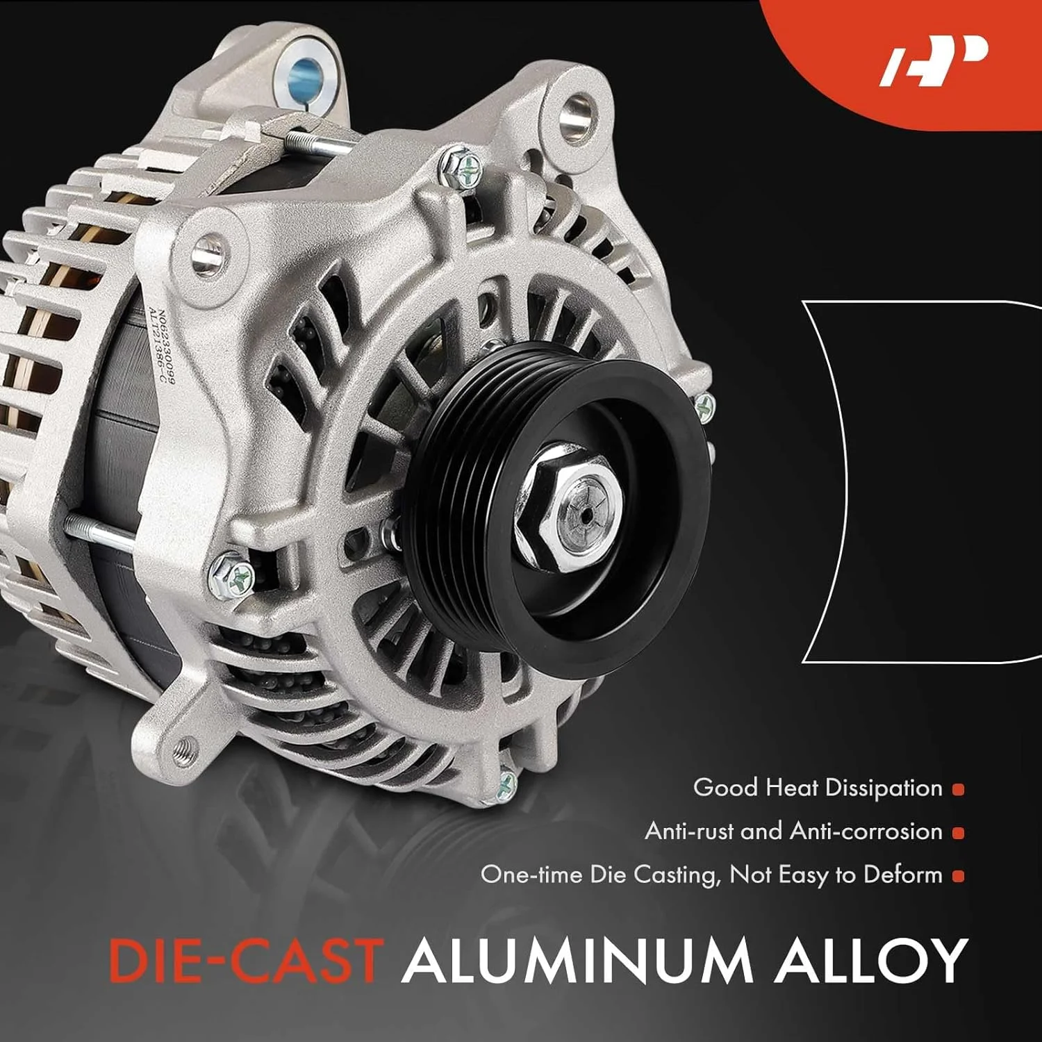 آلترناتور A-Premium جایگزین برای نیسان تایتان XD 2016-2019، 5.0L دیزل توربو، 200 آمپر/12 ولت، CW، پولی 6 شیار