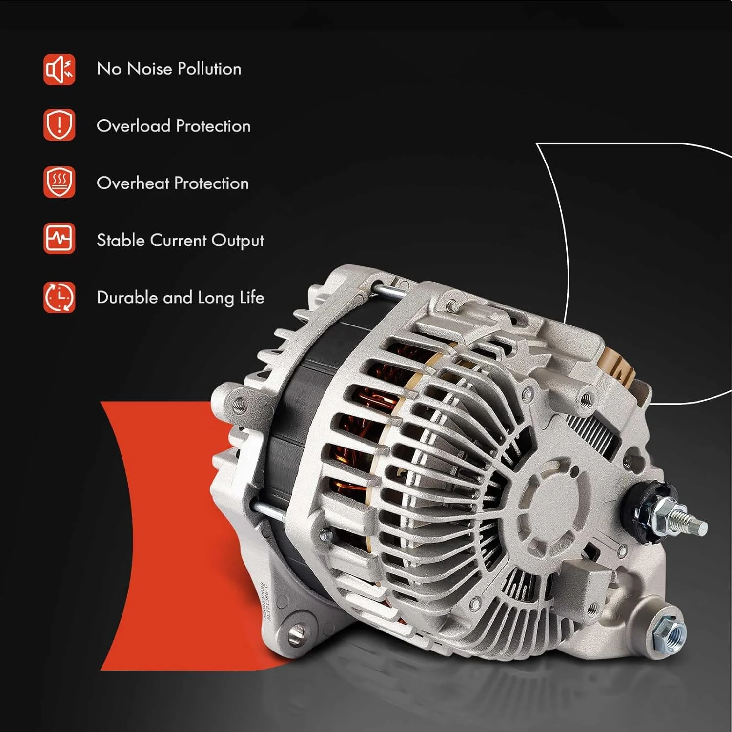 آلترناتور A-Premium جایگزین برای نیسان تایتان XD 2016-2019، 5.0L دیزل توربو، 200 آمپر/12 ولت، CW، پولی 6 شیار