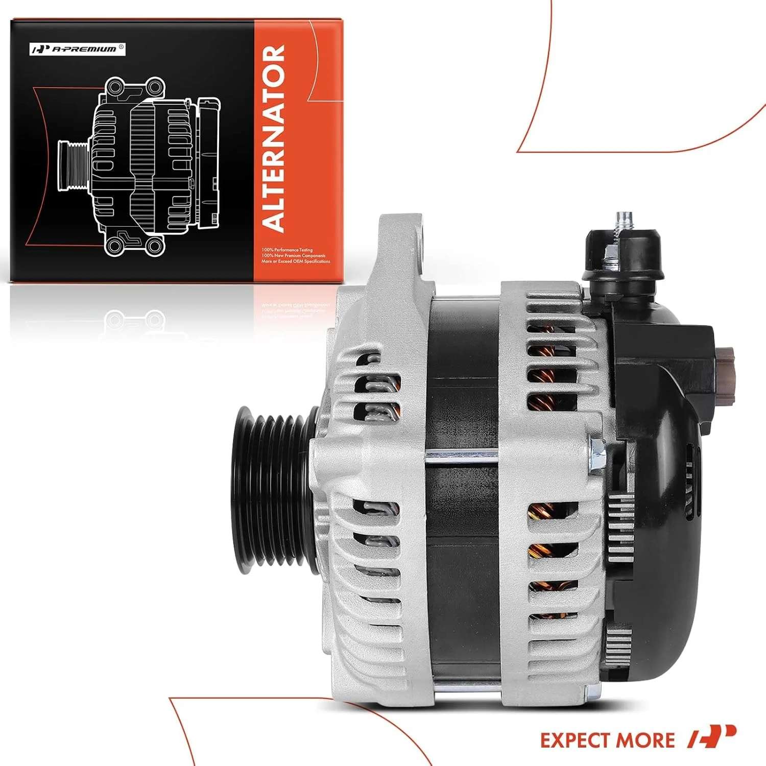 آلترناتور A-Premium جایگزین برای فورد F-150 2015-2020، 5.0L، 240 آمپر/12 ولت، CW، پولی 6 شیار