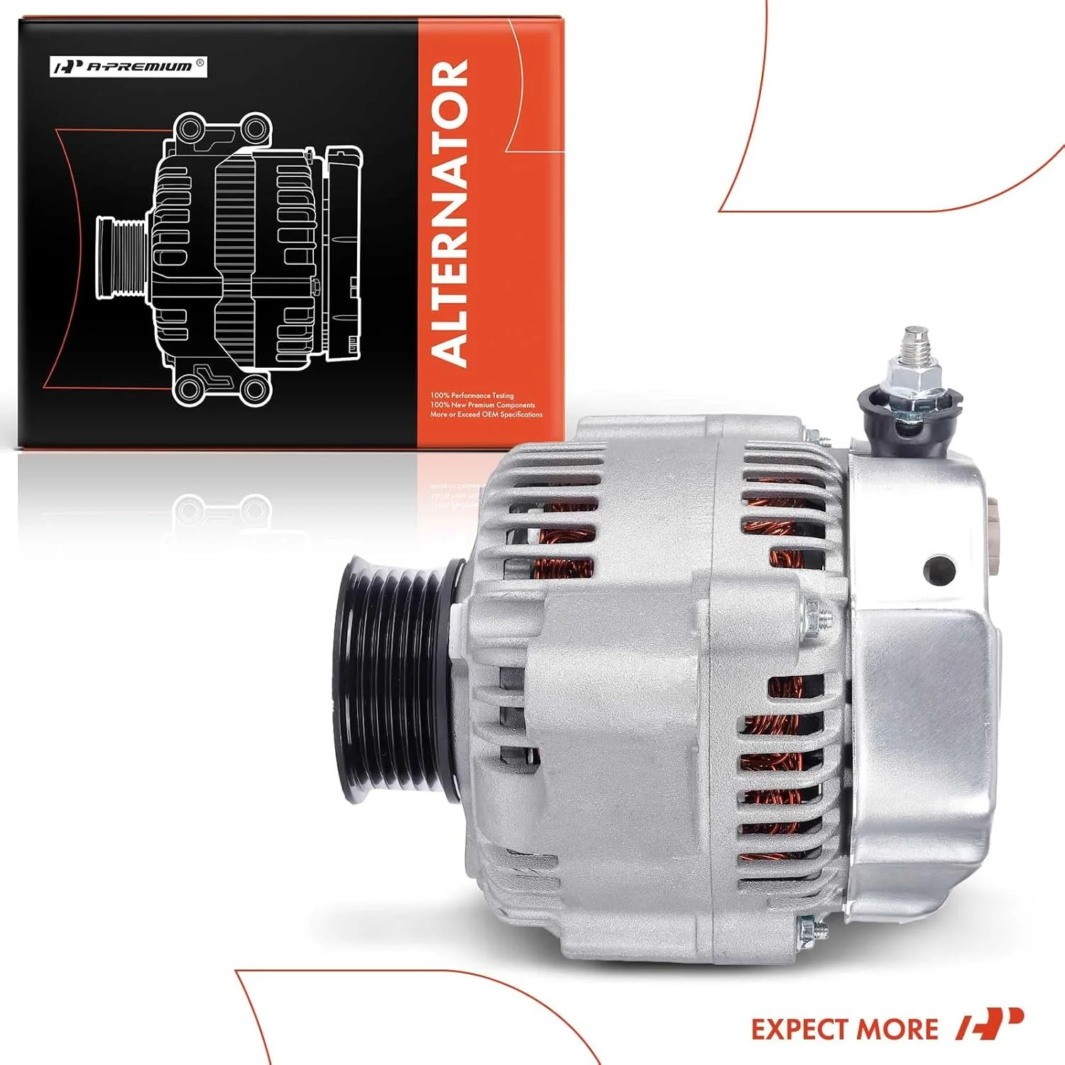 دینام A-Premium سازگار با لکسوس LS400 مدل 1995 1996 1997 موتور 4.0 لیتری، 12 ولت 80 آمپر، پولی 6 شیار، چرخش در جهت عقربه های ساعت، جایگزین شماره # 27060-50190-84, 27060-50190 دینام A-Premium سازگار با لکسوس LS400 مدل 1995 1996 1997 موتور 4.0 لیتری، 12 ولت 80 آمپر، پولی 6 شیار، چرخش در جهت عقربه های ساعت، جایگزین شماره # 27060-50190-84, 27060-50190