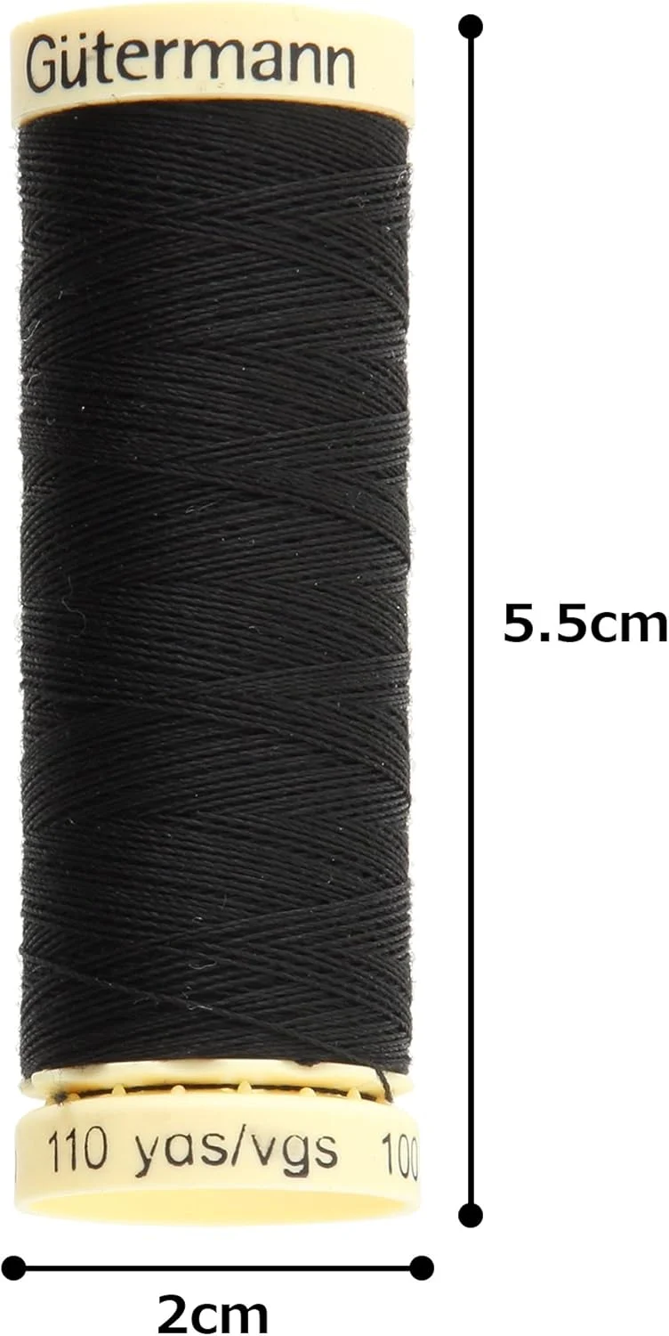 نخ خیاطی همه کاره گاترمن، پلی استر، مشکی، 100 متر نخ خیاطی همه کاره گاترمن، پلی استر، مشکی، 100 متر