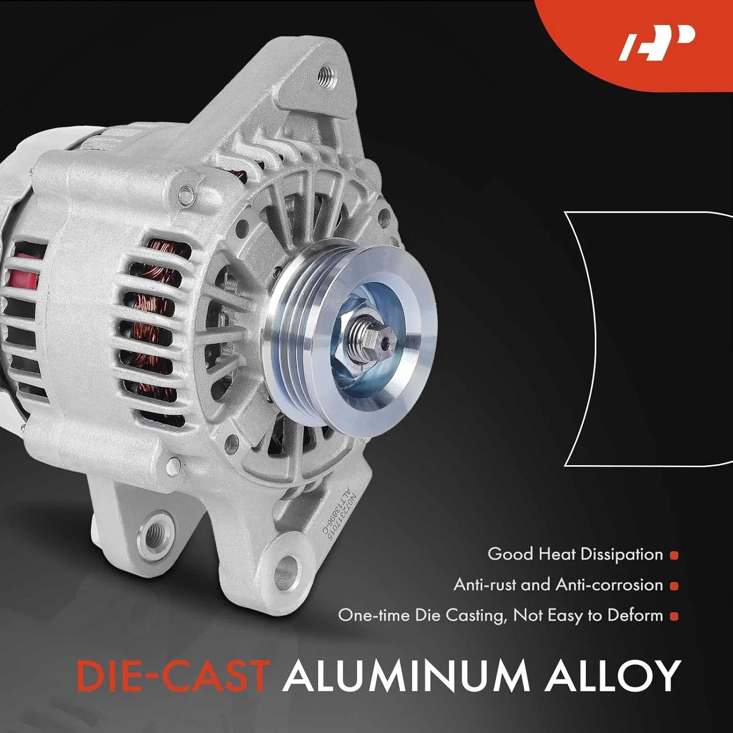 دینام A-Premium سازگار با تویوتا اکو 2000 2001 2002 2003 1.5L، 12 ولت 70 آمپر، پولی 4 شیاره، چرخش در جهت عقربه های ساعت، جایگزین # 27060-33010، 27060-21042