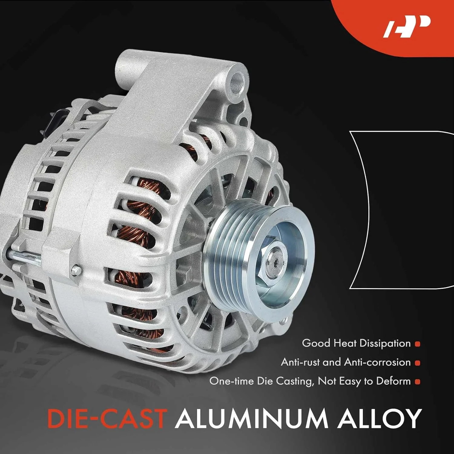 آلترناتور A-Premium جایگزین برای لینکلن LS 2000-2002 فورد تاندربرد، 12 ولت 110 آمپر، 3.9 لیتر، 6 شیار
