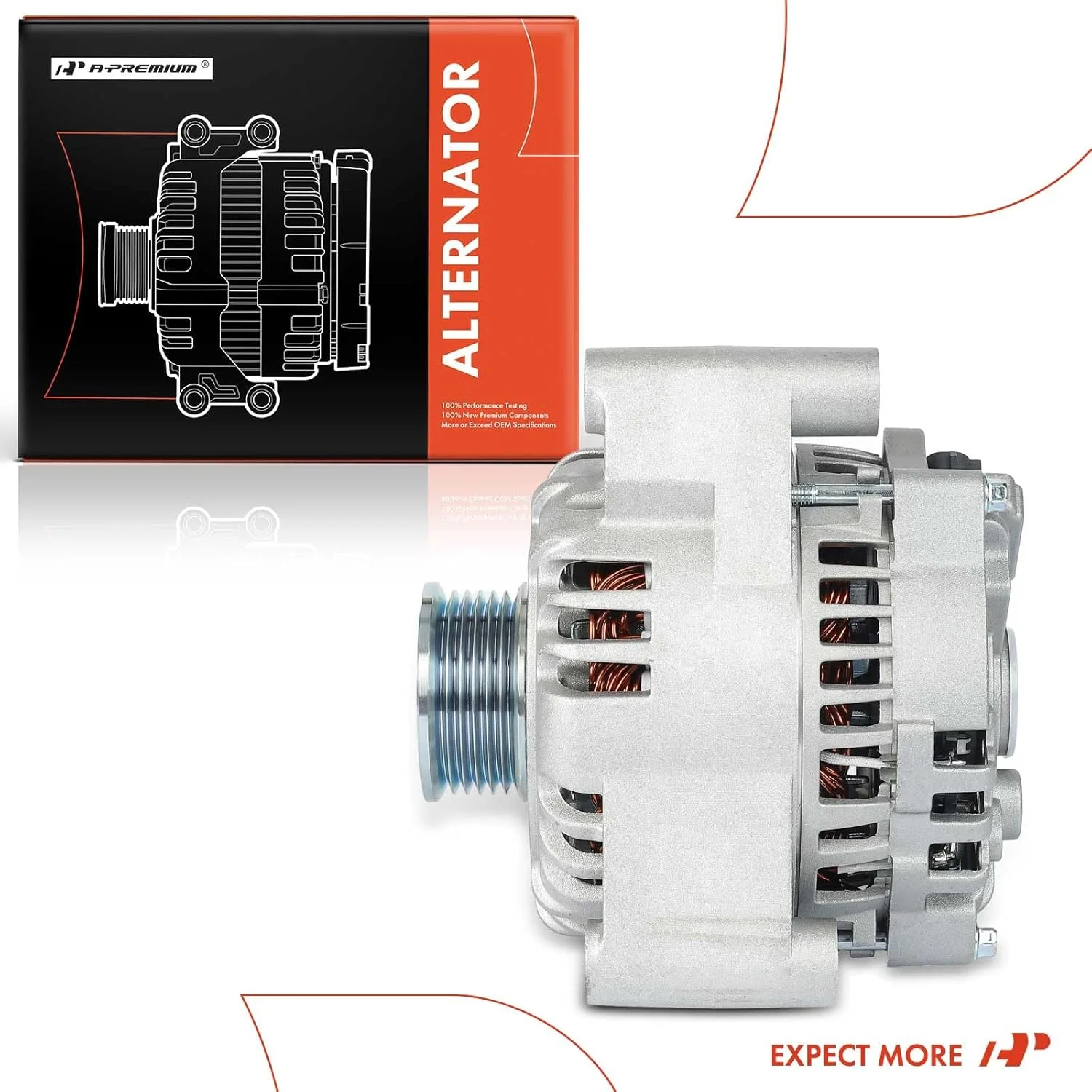 آلترناتور A-Premium جایگزین برای لینکلن LS 2000-2002 فورد تاندربرد، 12 ولت 110 آمپر، 3.9 لیتر، 6 شیار