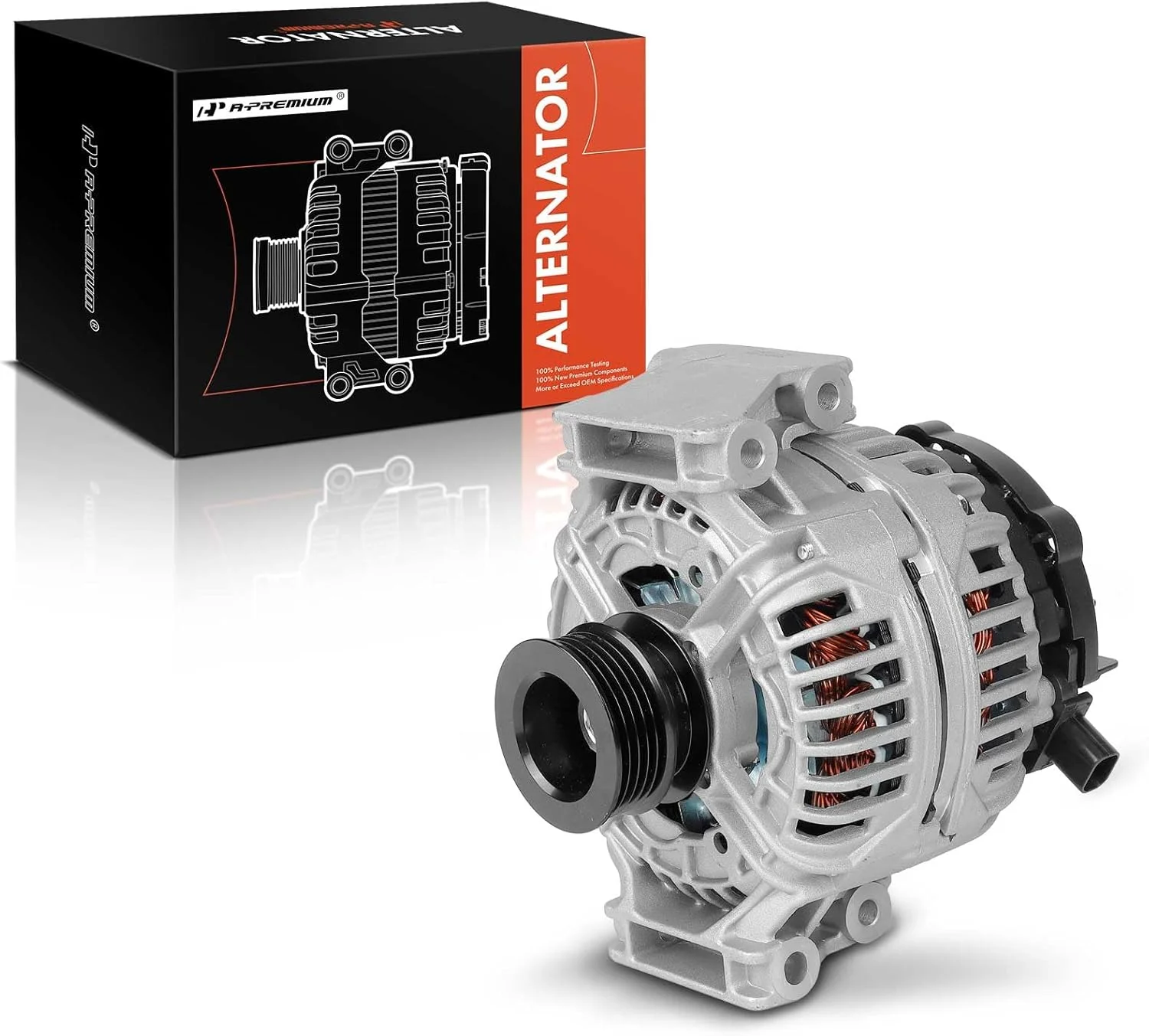 آلترناتور ممتاز سازگار با Saab 9-3 2005-2011، 9-3X 2010-2011، 2.0L، گیربکس اتوماتیک، 12 ولت 120 آمپر پولی 5 شیار چرخش در جهت عقربه های ساعت، جایگزین# 12762730، 0124425056