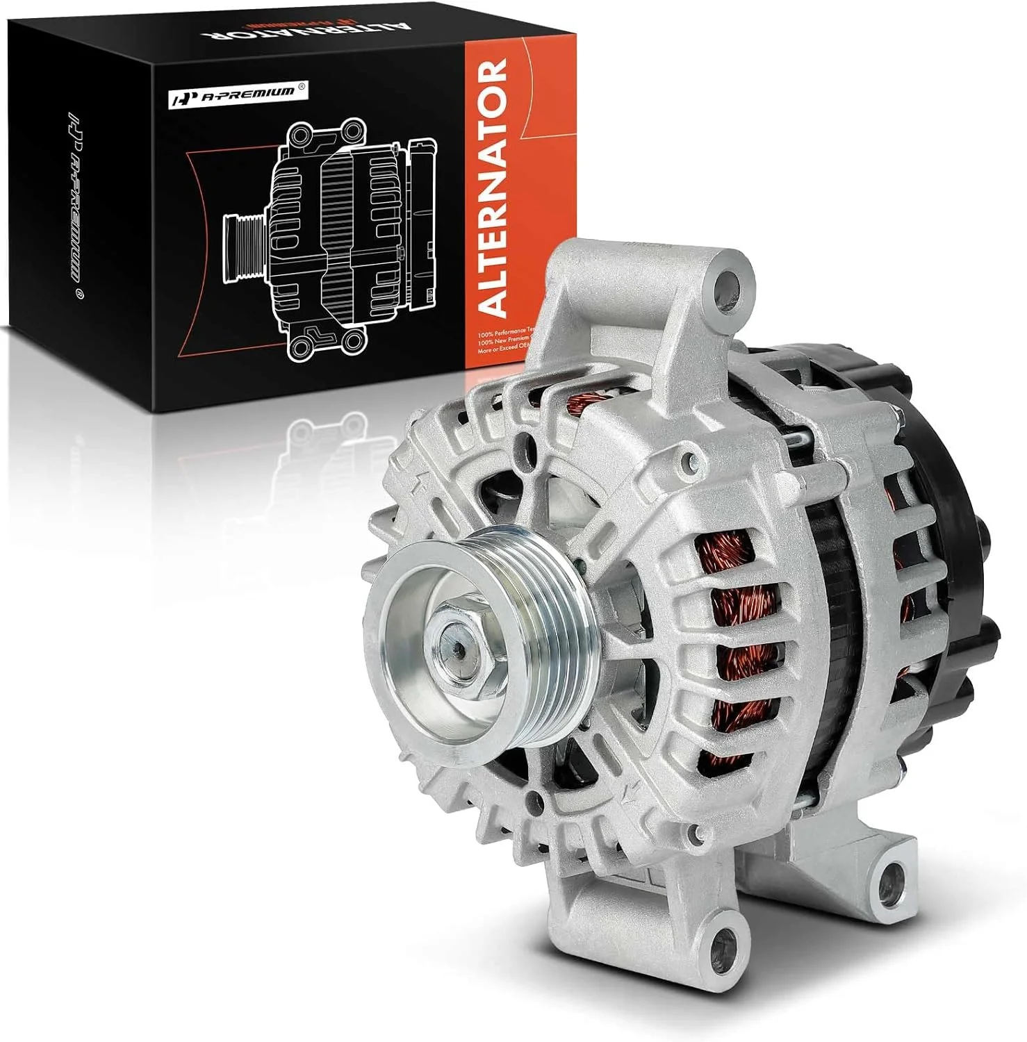 آلترناتور A-Premium جایگزین برای فورد F-150 2010-2014 F-250 F-350 Super Duty، 6.2L، 150 آمپر/12 ولت، CW، پولی 6 شیار