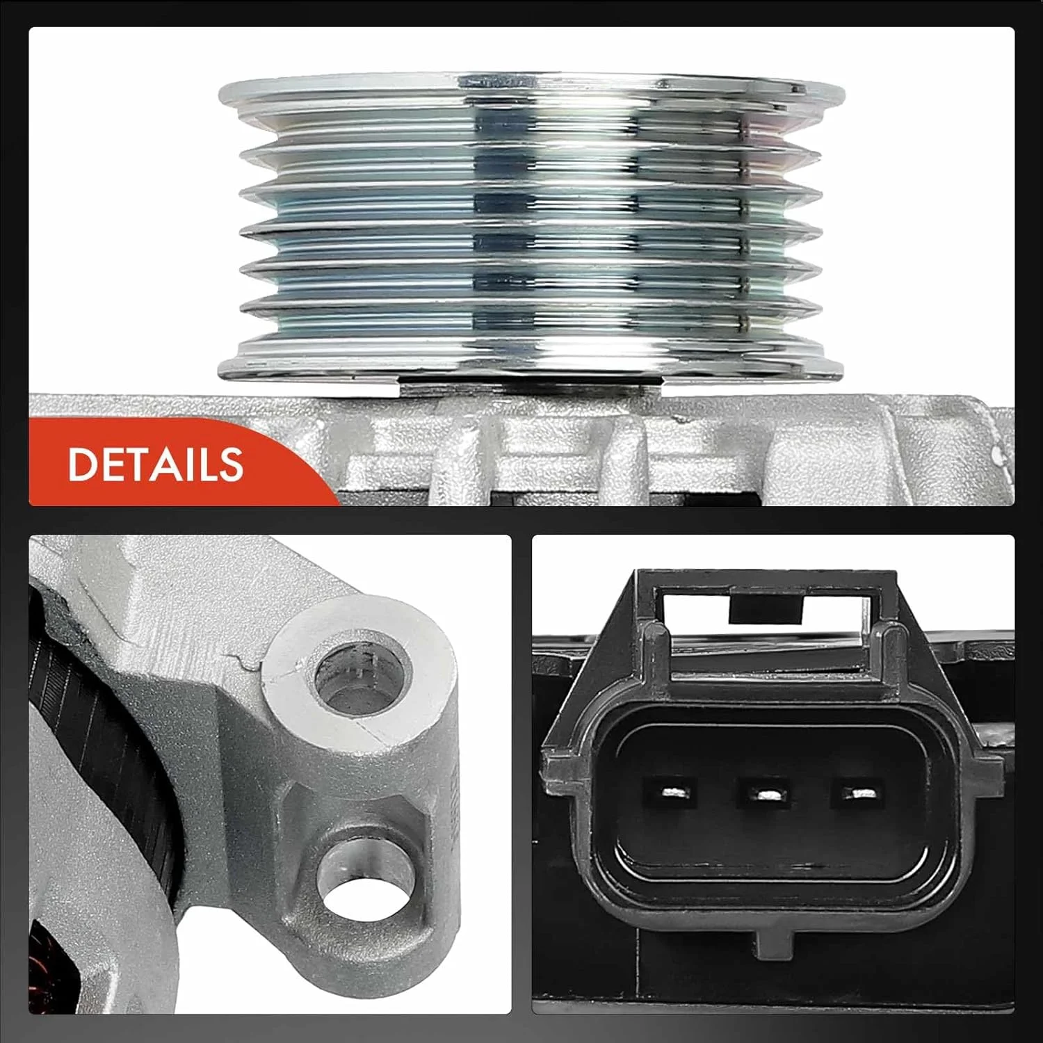آلترناتور A-Premium جایگزین برای فورد F-150 2010-2014 F-250 F-350 Super Duty، 6.2L، 150 آمپر/12 ولت، CW، پولی 6 شیار آلترناتور A-Premium جایگزین برای فورد F-150 2010-2014 F-250 F-350 Super Duty، 6.2L، 150 آمپر/12 ولت، CW، پولی 6 شیار