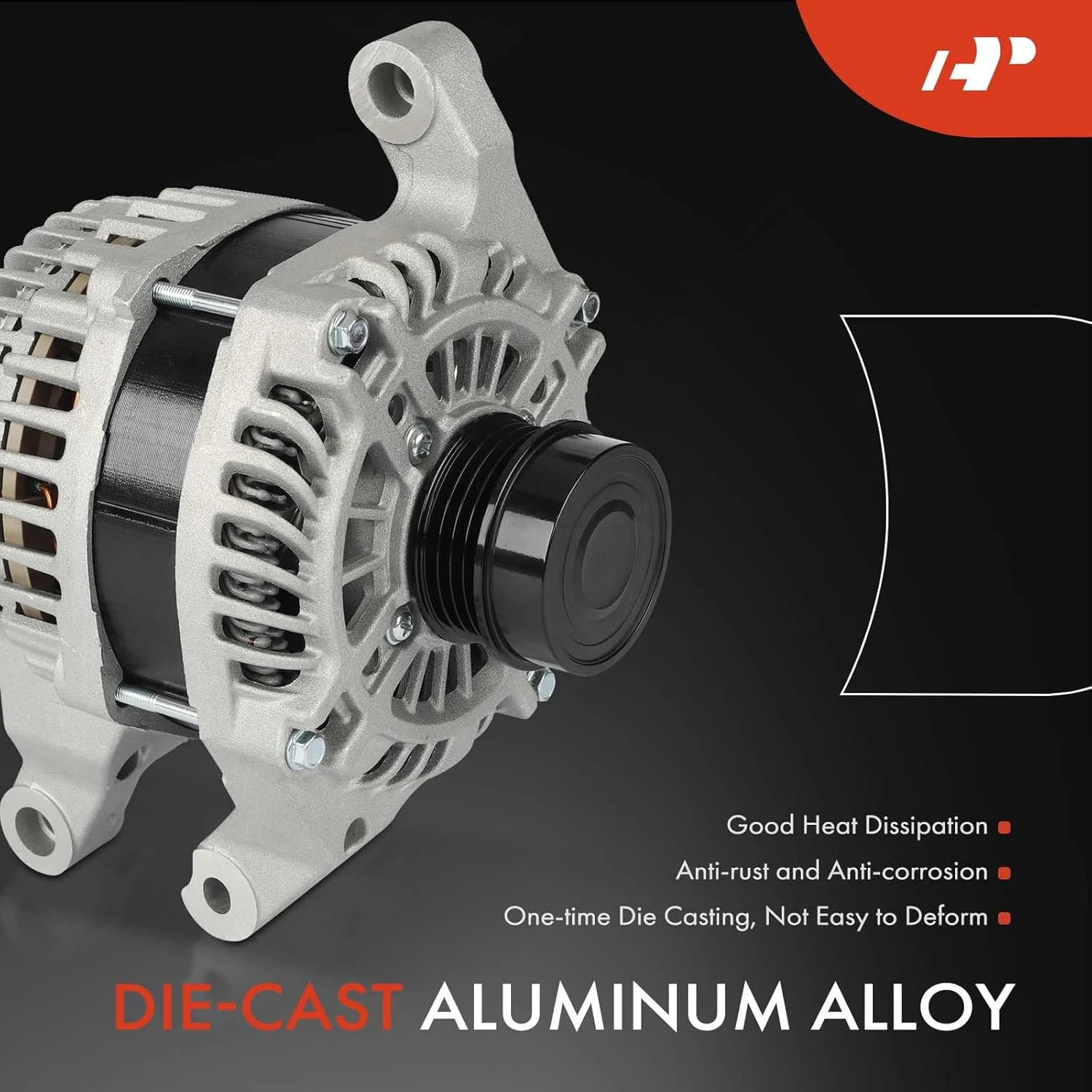 دینام جایگزین A-Premium برای فورد فیوژن 2013-2020، 2.0L 2.3L، 150 آمپر/12 ولت، CW، پولی کلاچ 4 شیار