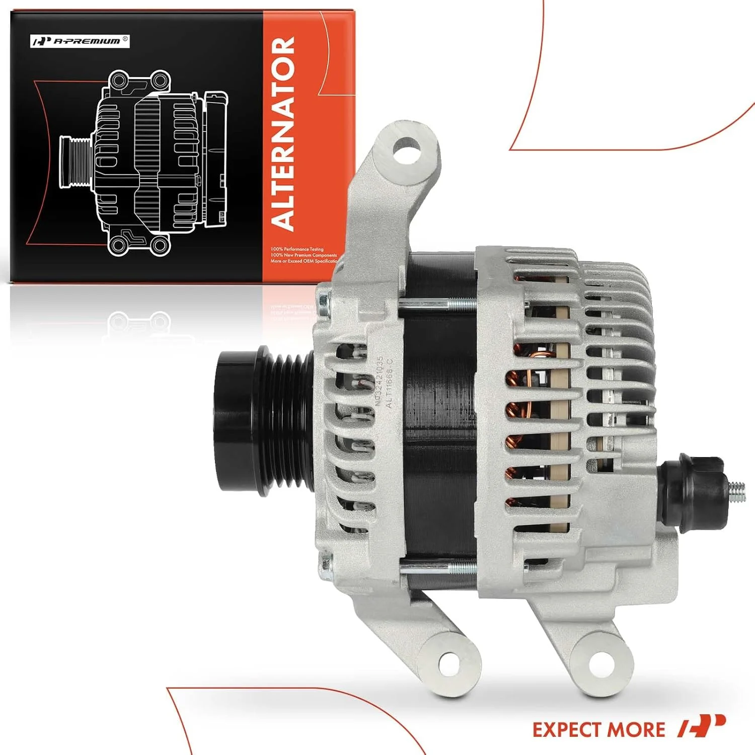دینام جایگزین A-Premium برای فورد فیوژن 2013-2020، 2.0L 2.3L، 150 آمپر/12 ولت، CW، پولی کلاچ 4 شیار