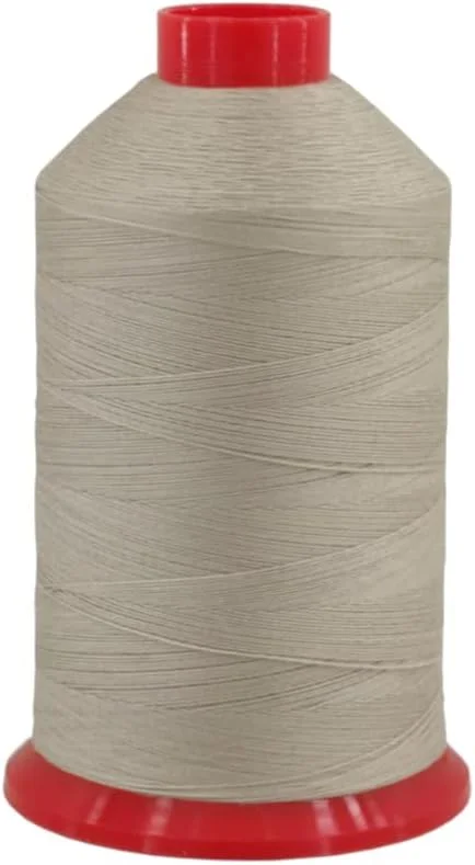 نخ جین قوی 30 بدون موم fuwi برای درزهای بادوام، نخ خیاطی، نخ زین، نخ چرم، نخ لحاف دوزی، نخ جادکمه، نخ تابیده، 875 متر (عاجی روشن)