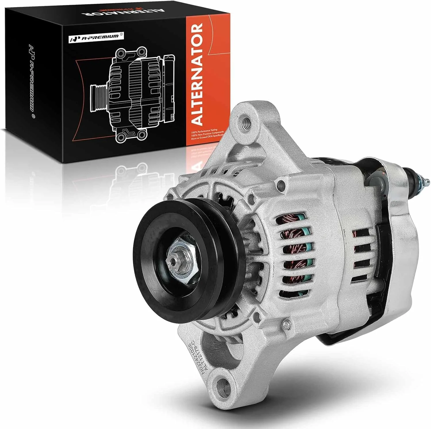 آلترناتور A-Premium سازگار با موتور دیزلی Kubota سال‌های 1986-2009، Case 1838 6010، Corniver CT48S و Compac Equipment MFG TA48، 40 آمپر 12 ولت پولی 1 شیار، جایگزین# 100211-1670، 16231-24011، 16241-64010