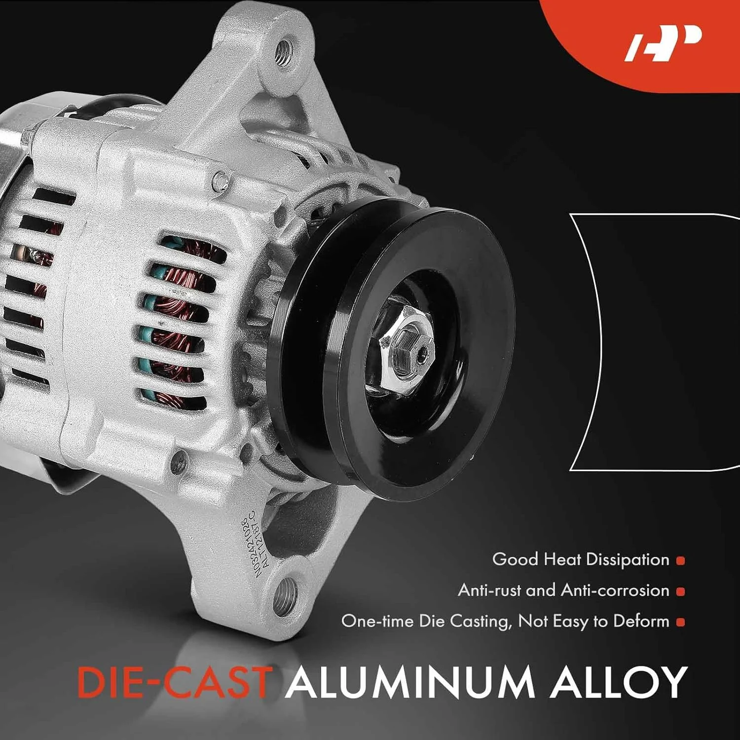 آلترناتور A-Premium سازگار با لیفتراک های تویوتا، 2FG 2FGL 4SG 5FD 5FDL 5FG 5FGL 5FLD 6FDL 6FG 6FGC 6FGL 603 DT FL، 12 ولت 35 آمپر پولی 1 شیار چرخش در جهت عقربه های ساعت، جایگزین# 2706078003