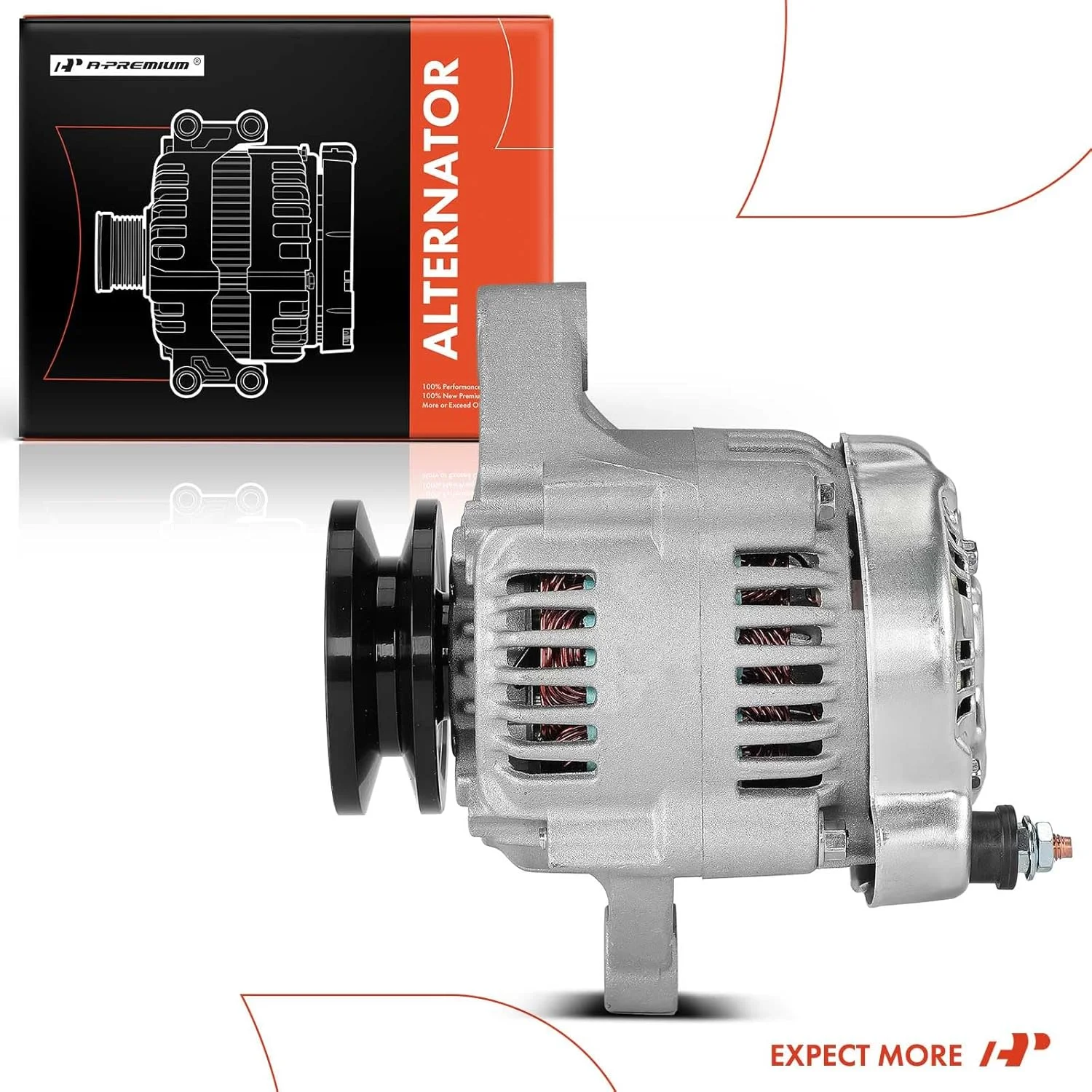 آلترناتور A-Premium سازگار با Kubota KX91-3, L2600DT, L2600F, L2800DT-F, L2800DT-R, L2800F-F, L2800F-R, L2800HST, L3000DT, L3000F, L3130DT-F, L3130DT-R, L3130F-F، 12 ولت 40 آمپر پولی تک شیار CW آلترناتور A-Premium سازگار با Kubota KX91-3, L2600DT, L2600F, L2800DT-F, L2800DT-R, L2800F-F, L2800F-R, L2800HST, L3000DT, L3000F, L3130DT-F, L3130DT-R, L3130F-F، 12 ولت 40 آمپر پولی تک شیار CW