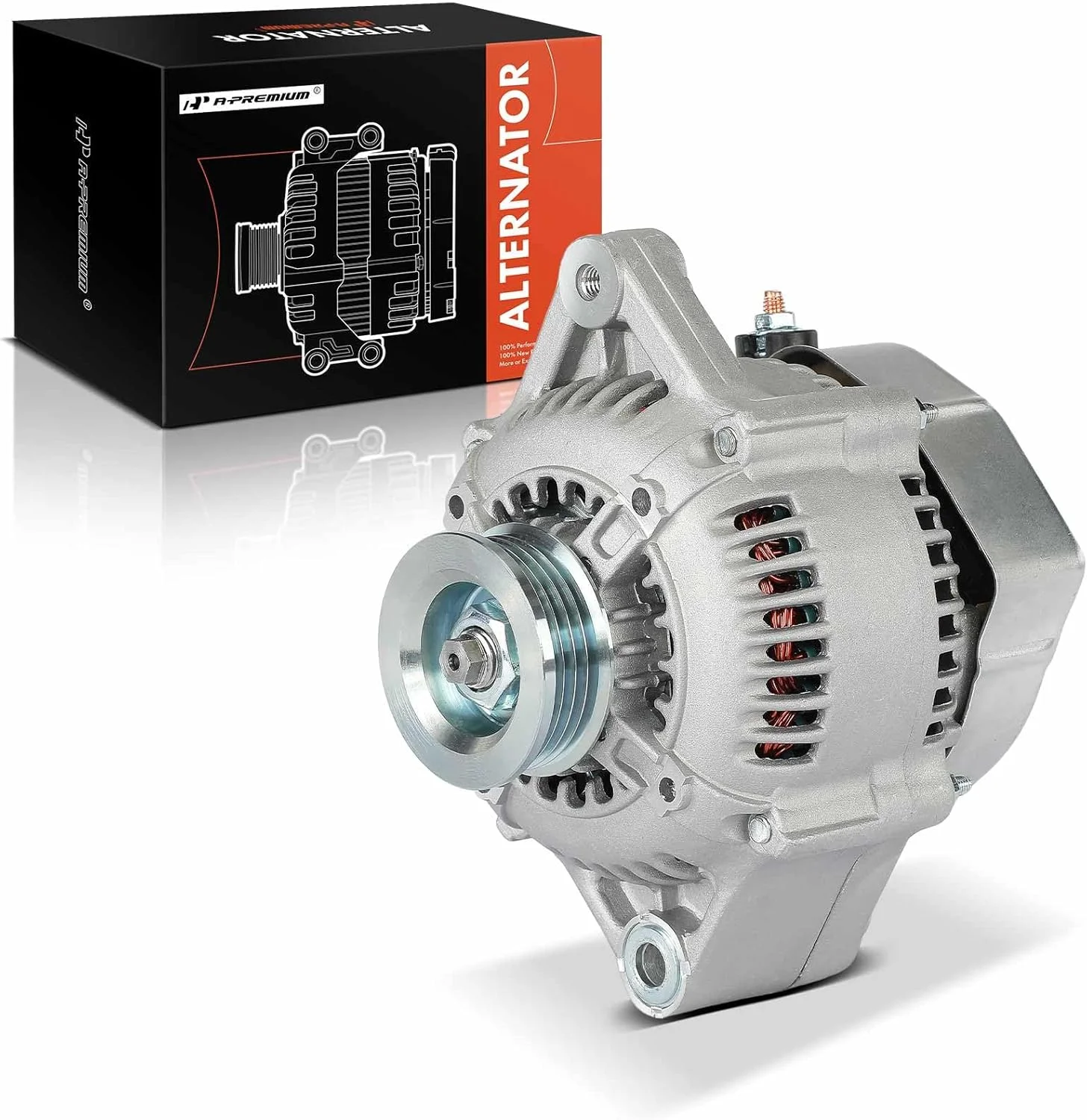دینام A-Premium سازگار با هوندا سیویک 1992-1993 1.5L 1.6L، سیویک 1994-1995 1.6L، سیویک دل سول 1993 1.5L 1.6L، سیویک دل سول 1994-1995 1.6L، 12 ولت 70 آمپر پولی 4 شیار خلاف جهت عقربه های ساعت