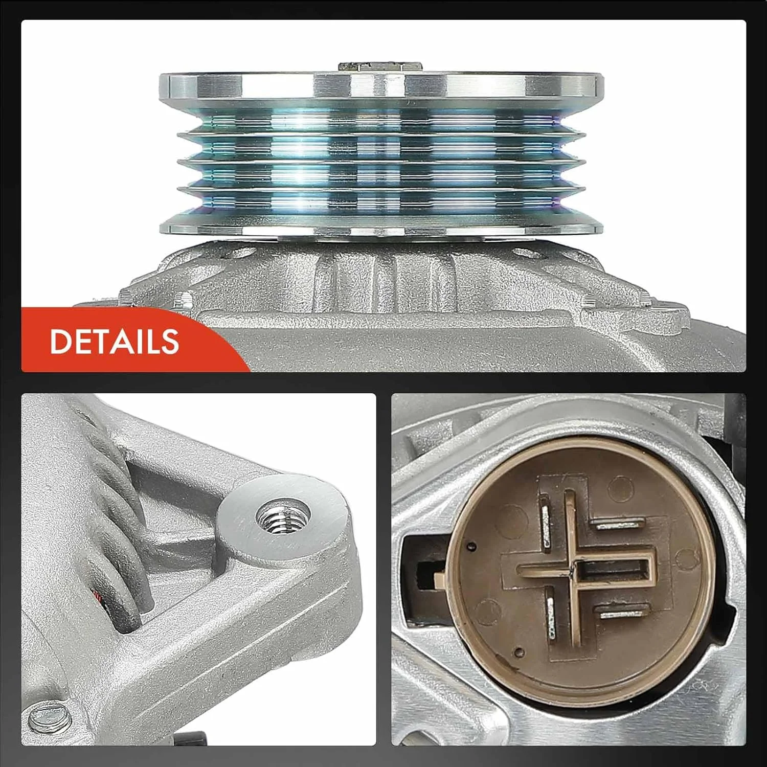 دینام A-Premium سازگار با هوندا سیویک 1992-1993 1.5L 1.6L، سیویک 1994-1995 1.6L، سیویک دل سول 1993 1.5L 1.6L، سیویک دل سول 1994-1995 1.6L، 12 ولت 70 آمپر پولی 4 شیار خلاف جهت عقربه های ساعت
