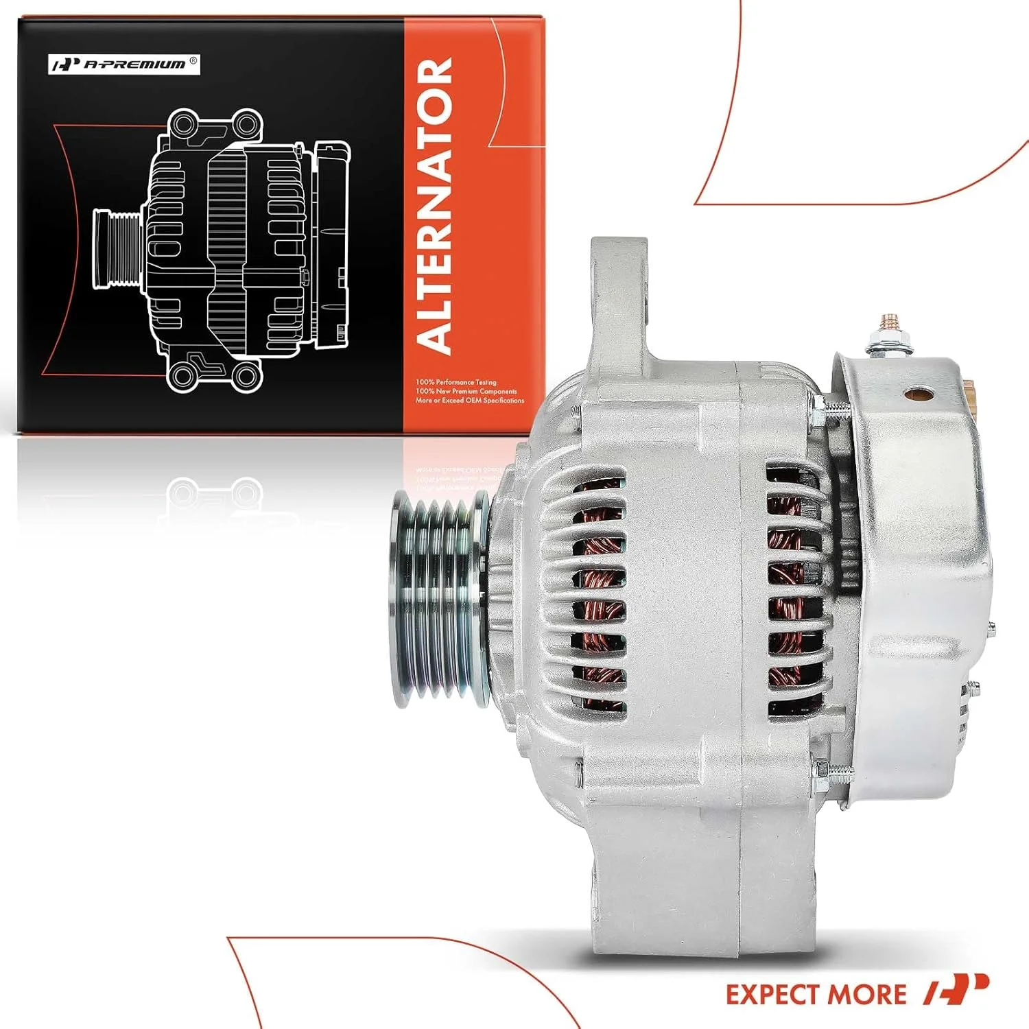 دینام A-Premium سازگار با تویوتا تاکوما 1995-1996 2.4L 2.7L، T100 1994-1996 2.7L، 12 ولت 60 آمپر پولی 5 شیار چرخش در جهت عقربه های ساعت، جایگزین# 101211-0530 دینام A-Premium سازگار با تویوتا تاکوما 1995-1996 2.4L 2.7L، T100 1994-1996 2.7L، 12 ولت 60 آمپر پولی 5 شیار چرخش در جهت عقربه های ساعت، جایگزین# 101211-0530