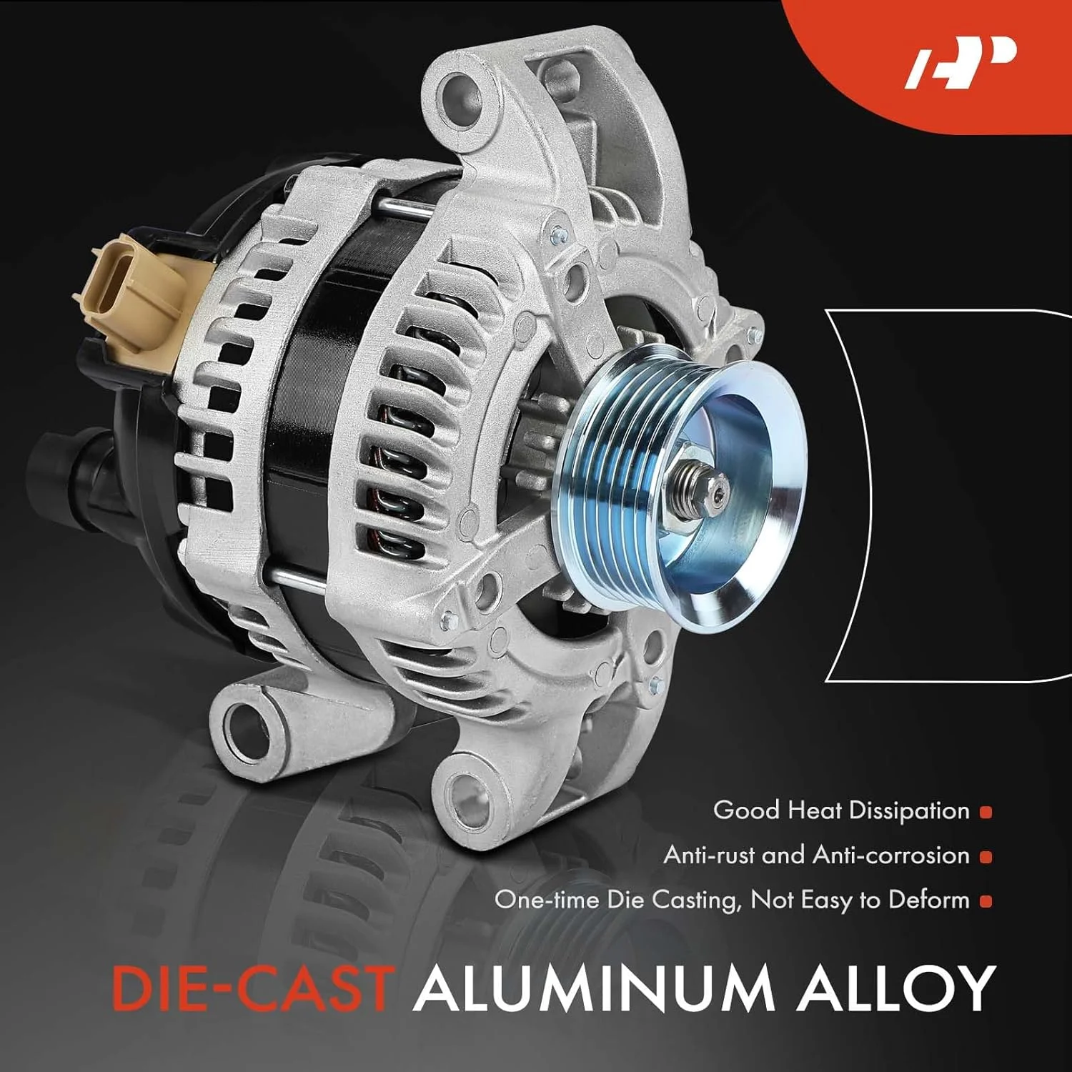 آلترناتور A-Premium سازگار با فورد موستانگ 2011-2012 5.4 لیتری، موستانگ 2013-2014 5.8 لیتری، 12 ولت 150 آمپر پولی 6 شیاره جهت عقربه های ساعت، جایگزین# TN1042102980, BR3T10300GA