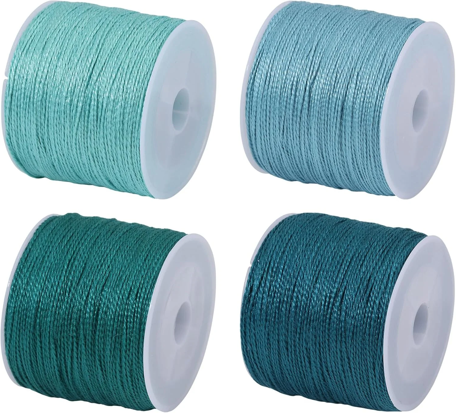 نخ ساشیکو FREEBLOSS، کلاف ساشیکو 100 متری در 4 رنگ آبی، نخ پنبه ای گلدوزی، لوازم خیاطی و گلدوزی ژاپنی