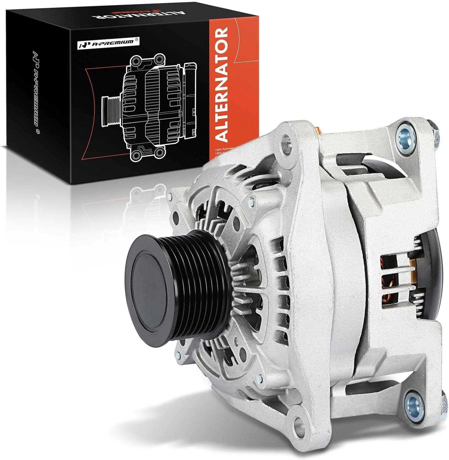 آلترناتور A-Premium سازگار با Ram 2500، 3500، 4500، 5500، 2013-2023، 6.7L، 12V 220A پولی کلاچ 8 شیار چرخش در جهت عقربه های ساعت، جایگزین 421000-7140، 56029707AA