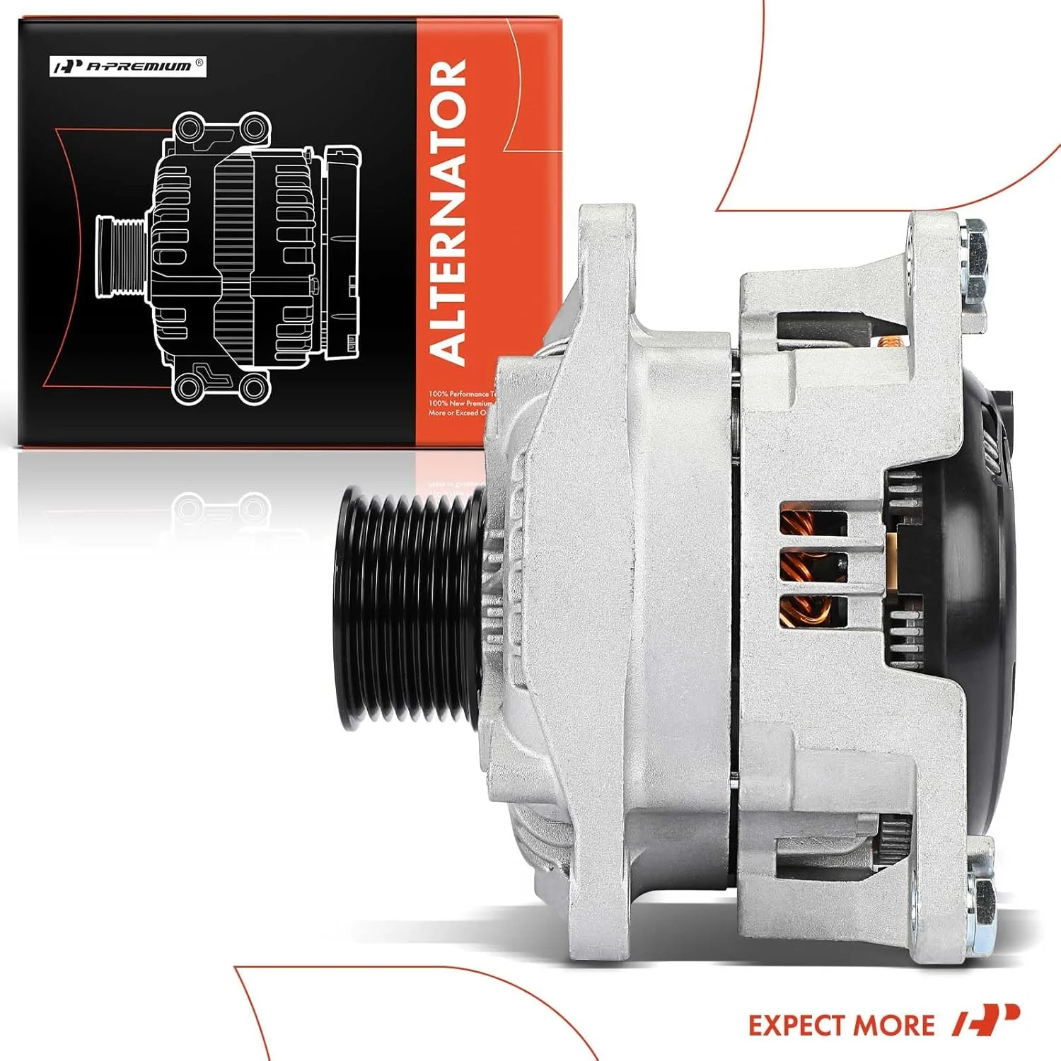 آلترناتور A-Premium سازگار با Ram 2500، 3500، 4500، 5500، 2013-2023، 6.7L، 12V 220A پولی کلاچ 8 شیار چرخش در جهت عقربه های ساعت، جایگزین 421000-7140، 56029707AA آلترناتور A-Premium سازگار با Ram 2500، 3500، 4500، 5500، 2013-2023، 6.7L، 12V 220A پولی کلاچ 8 شیار چرخش در جهت عقربه های ساعت، جایگزین 421000-7140، 56029707AA