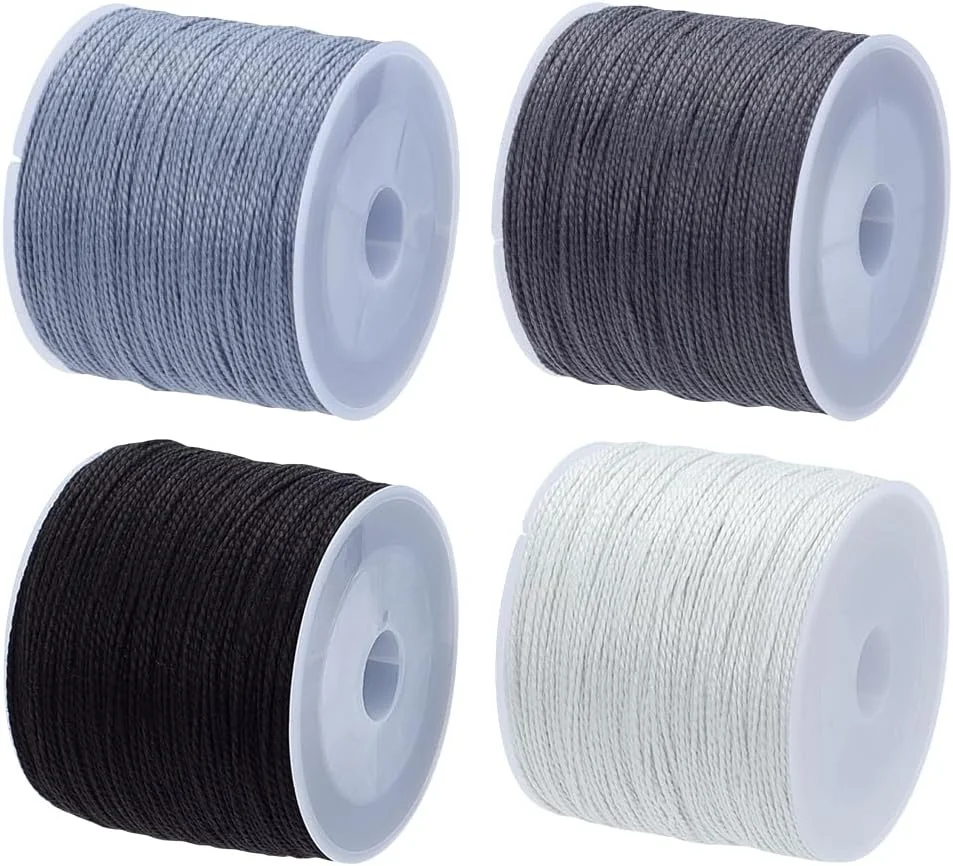 نخ ساشیکو FREEBLOSS، 4 عدد کلاف نخ ساشیکو، 100 متر * 4 رنگ، نخ گلدوزی پنبه ای خاکستری، لوازم کیت ساشیکو ژاپنی برای لحاف دوزی و گلدوزی