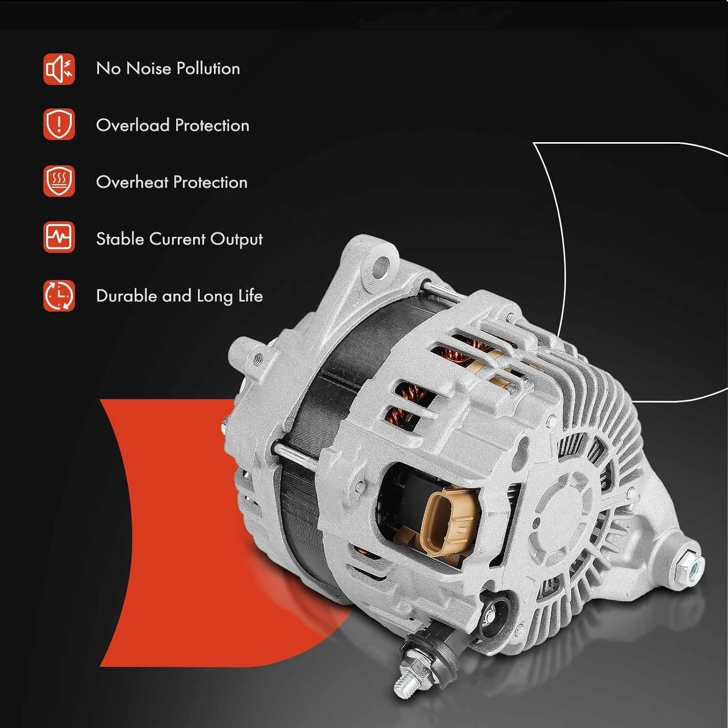 دینام A-Premium سازگار با Scion FR-S 2013-2016 و Subaru BRZ 2013-2016 و Toyota 86 2017-2019، 2.0L، 12V 130A پولی 6 شیار چرخش در جهت عقربه های ساعت، جایگزین# A002TX2491, A002TX2491A