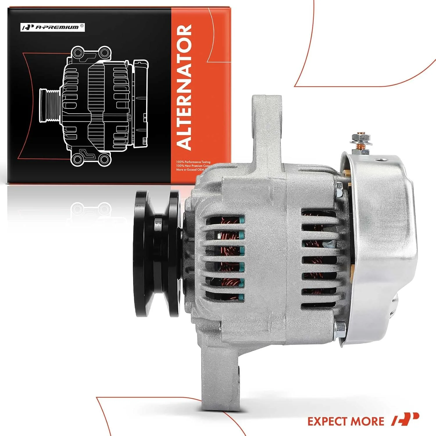 آلترناتور ممتاز سازگار با Takeuchi TB016 TB125 TB135 TB145، 12 ولت 40 آمپر، پولی 1 شیار چرخش در جهت عقربه های ساعت، جایگزین# 101211-1380, 129240-77200