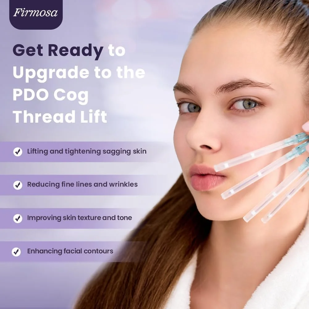 نخ PDO Firmosa برای لیفت صورت، نخ های دوتایی خاردار PDO کره ای، نخ های خاردار PDO 4D تیز 20G 100mm/400mm، بسته 4 عددی نخ خاردار PDO برای کل بدن نخ PDO Firmosa برای لیفت صورت، نخ های دوتایی خاردار PDO کره ای، نخ های خاردار PDO 4D تیز 20G 100mm/400mm، بسته 4 عددی نخ خاردار PDO برای کل بدن