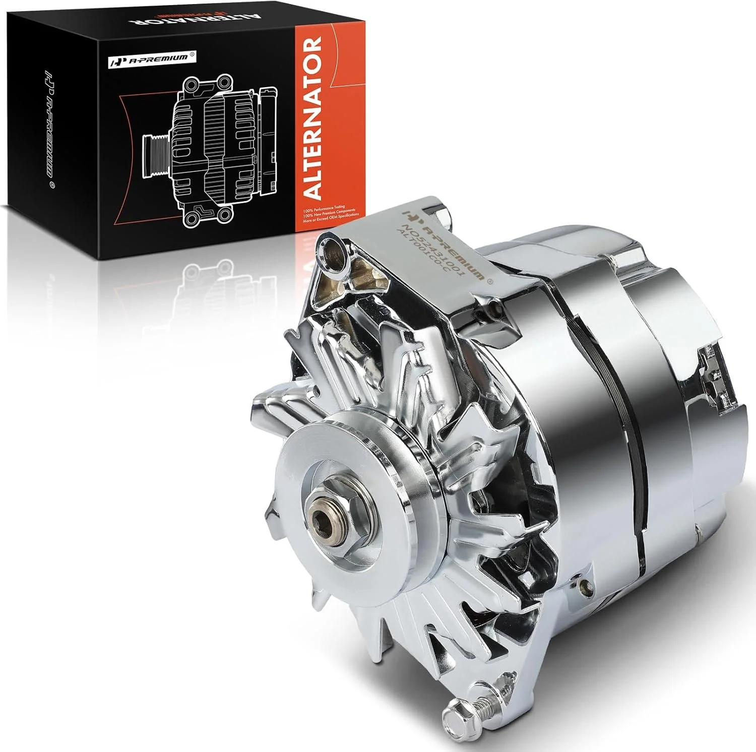 آلترناتور A-Premium سازگار با GM 327 350 396 427 454 1971-1986، 2.2L 2.6L 2.7L 3.0L 3.2L 3.8L 4.1L 4.3L 4.4L 4.8L 4.9L 5.0L 5.3L 5.7L 6.0L 6.2L 6.5L 6.6L 7.0L 7.4L، 110 آمپر 12 ولت تک شیار تسمه V