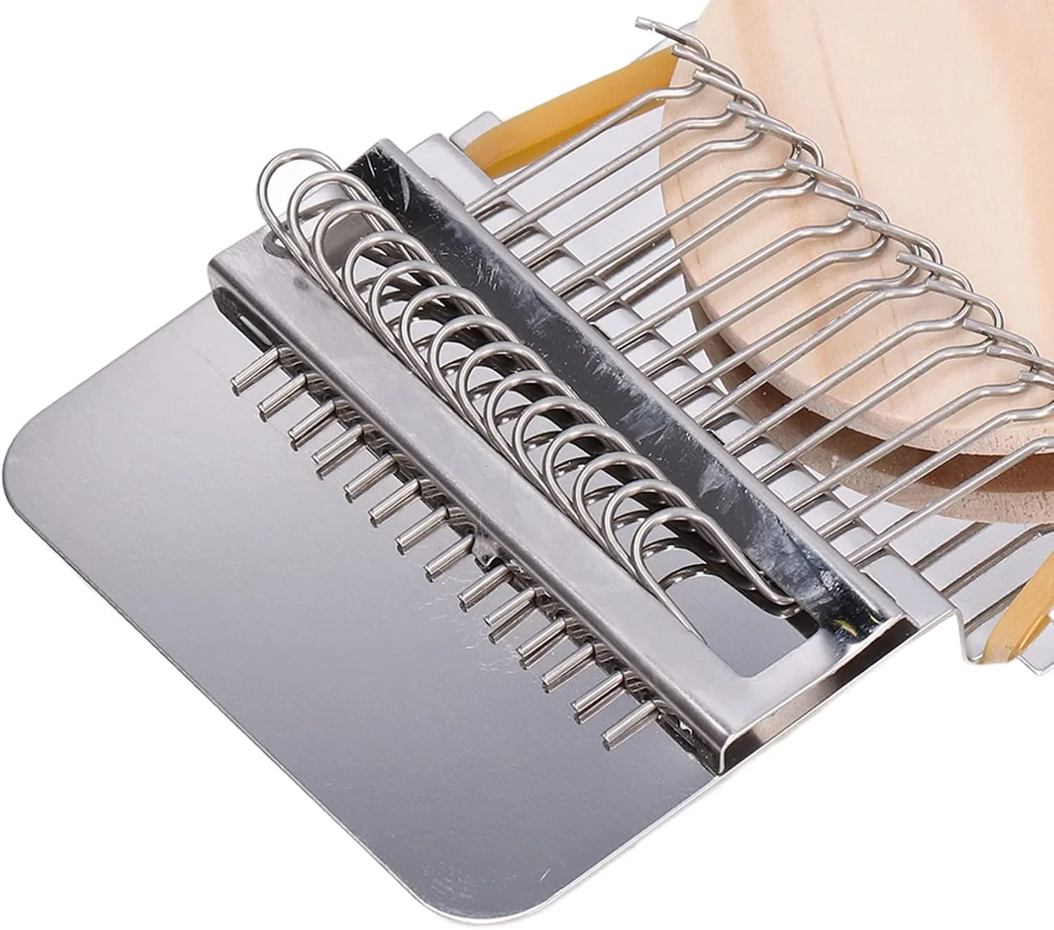 دستگاه بافندگی و رفوگری قابل حمل Fdit DIY برای تعمیر سریع سوراخ های کوچک در لباس، جنس استیل ضد زنگ و چوب کاج، استفاده آسان (14 قلاب) دستگاه بافندگی و رفوگری قابل حمل Fdit DIY برای تعمیر سریع سوراخ های کوچک در لباس، جنس استیل ضد زنگ و چوب کاج، استفاده آسان (14 قلاب)