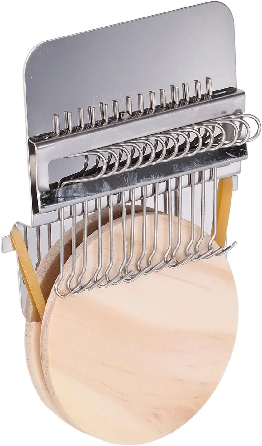 دستگاه بافندگی و رفوگری قابل حمل Fdit DIY برای تعمیر سریع سوراخ های کوچک در لباس، جنس استیل ضد زنگ و چوب کاج، استفاده آسان (14 قلاب) دستگاه بافندگی و رفوگری قابل حمل Fdit DIY برای تعمیر سریع سوراخ های کوچک در لباس، جنس استیل ضد زنگ و چوب کاج، استفاده آسان (14 قلاب)