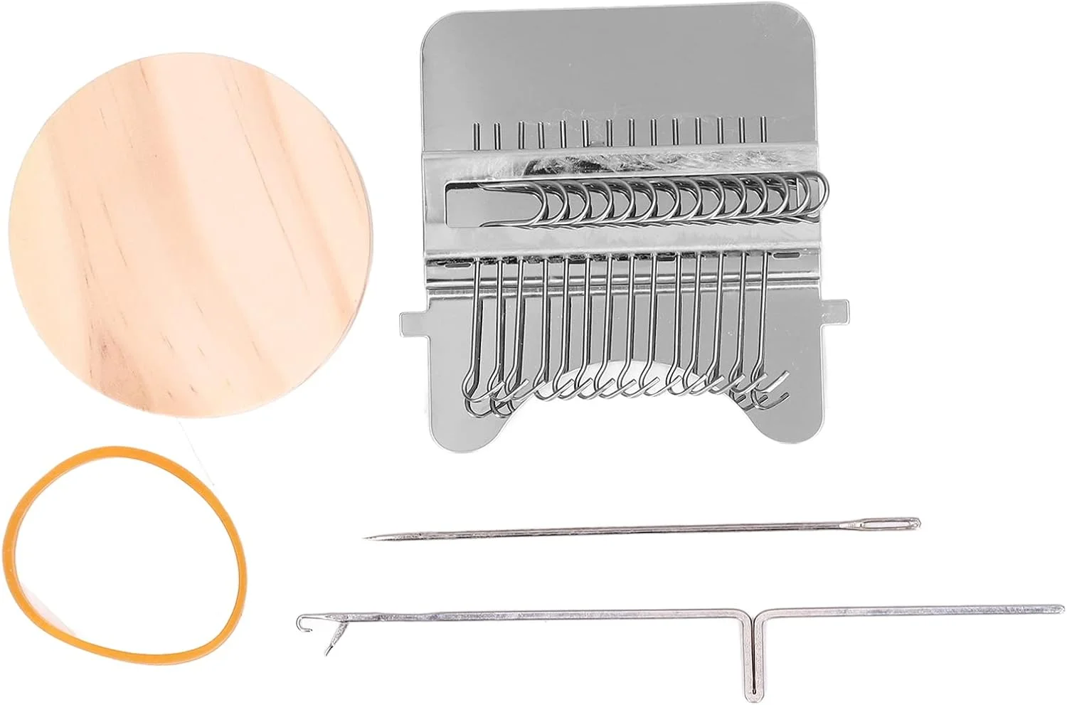 دستگاه بافندگی و رفوگری قابل حمل Fdit DIY برای تعمیر سریع سوراخ های کوچک در لباس، جنس استیل ضد زنگ و چوب کاج، استفاده آسان (14 قلاب) دستگاه بافندگی و رفوگری قابل حمل Fdit DIY برای تعمیر سریع سوراخ های کوچک در لباس، جنس استیل ضد زنگ و چوب کاج، استفاده آسان (14 قلاب)