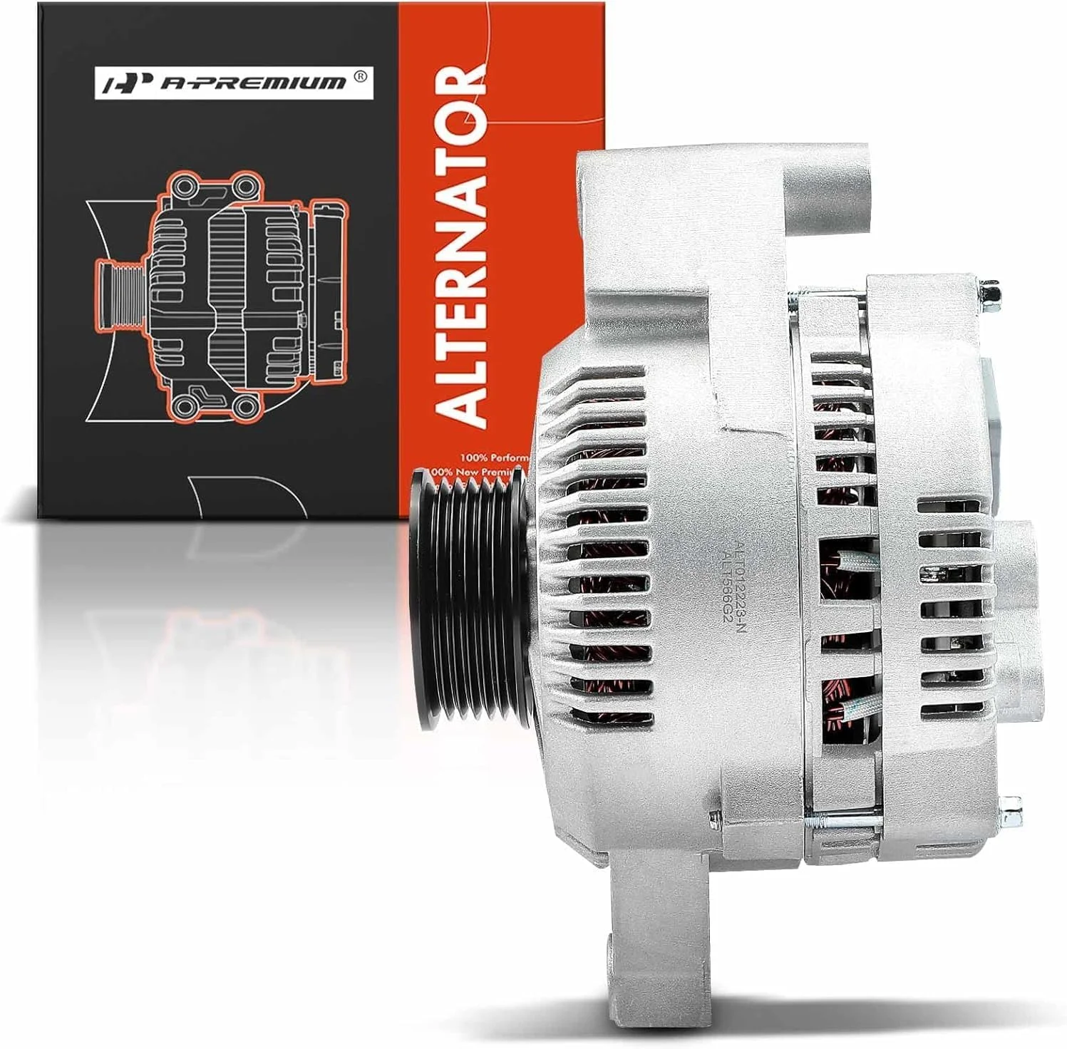 دینام A-Premium - سازگار با مدل های فورد - F250 1995، F350 1995، E-150/E-250 Econoline 1992، E-350 Econoline 1992-1995 - 5.8L 7.5L - 130 آمپر 12 ولت CW پولی 6 شیاره