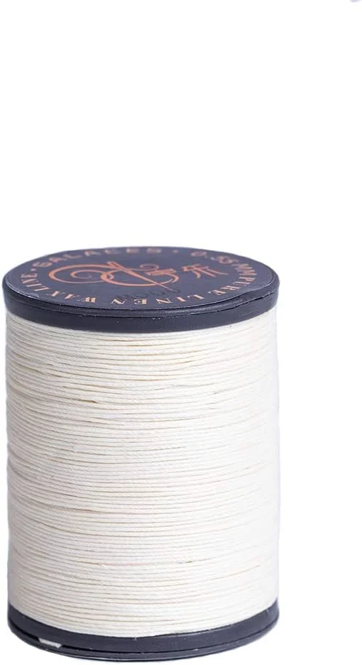 نخ کتانی طبیعی فاندول، نخ موم زده برای صحافی، چرم دوزی، مهره دوزی یا مکرومه بافی (طبیعی)