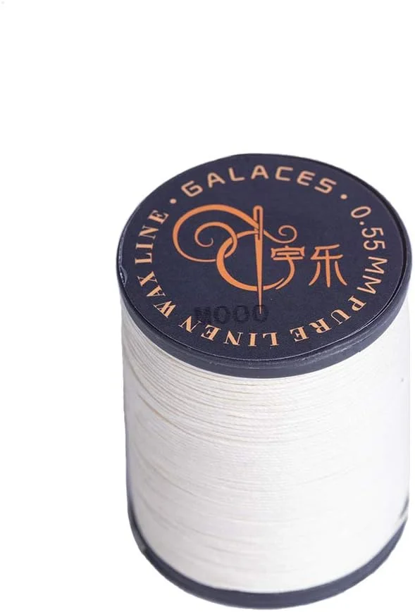 نخ کتانی طبیعی فاندول، نخ موم زده برای صحافی، چرم دوزی، مهره دوزی یا مکرومه بافی (طبیعی)