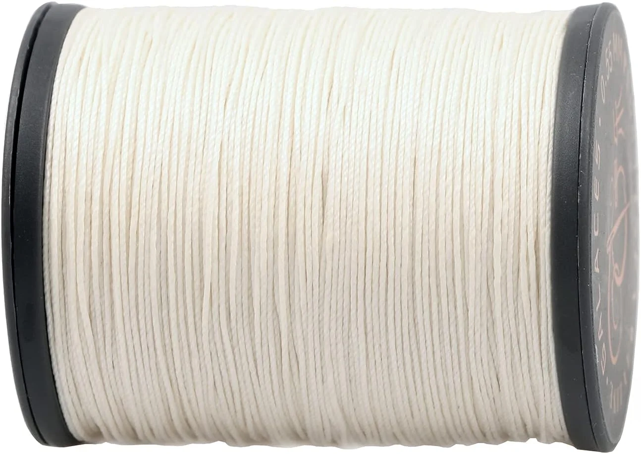 نخ کتانی طبیعی فاندول، نخ موم زده برای صحافی، چرم دوزی، مهره دوزی یا مکرومه بافی (طبیعی)