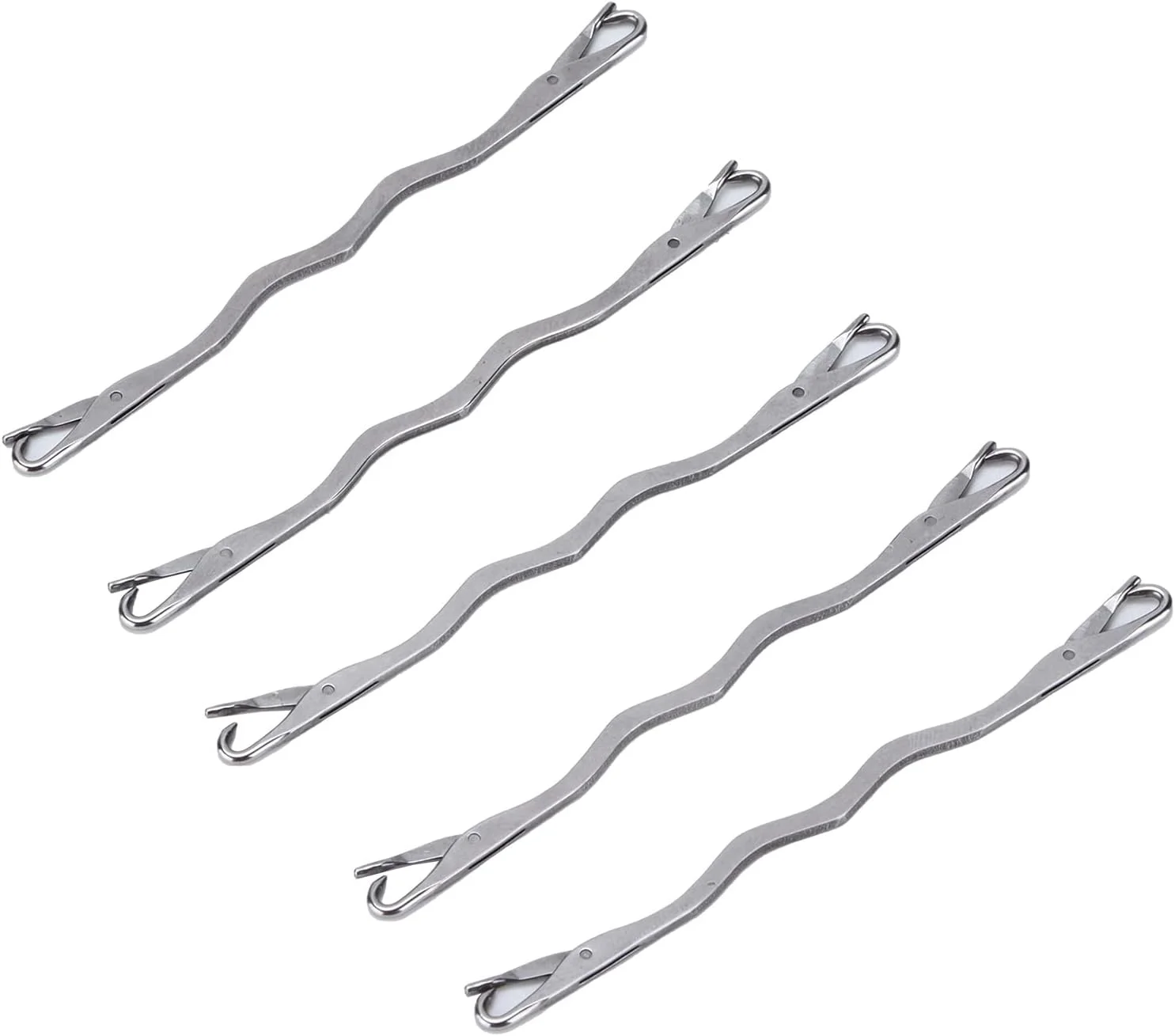 فافهیسی 5 عدد سوزن تعمیر استیل ضد زنگ، طراحی دو طرفه، ابزار بافندگی خیاطی برای ژاکت، پالتو، کلاه، جوراب، شال گردن، دستکش، کفش