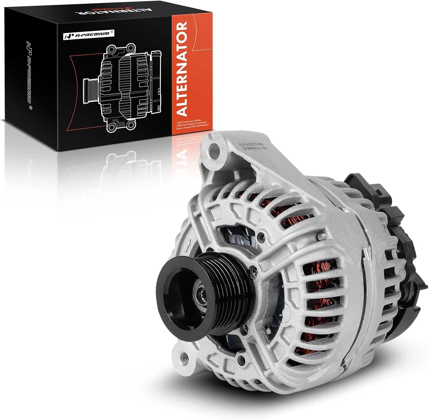 آلترناتور A-Premium سازگار با BMW 325Ci 2004-2006، 325i 2004-2005، 325xi 2004-2005، 330Ci/330xi 2004-2006، 330i 2004-2005، 2.5L 3.0L، 12 ولت 120 آمپر پولی 6 شیار جهت عقربه های ساعت