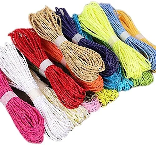 مجموعه 12 عددی طناب کاغذی رنگی 10 متری M Fabrics برای انواع پروژه های هنری، صنایع دستی و تزئینات - (مجموع 120 متر)