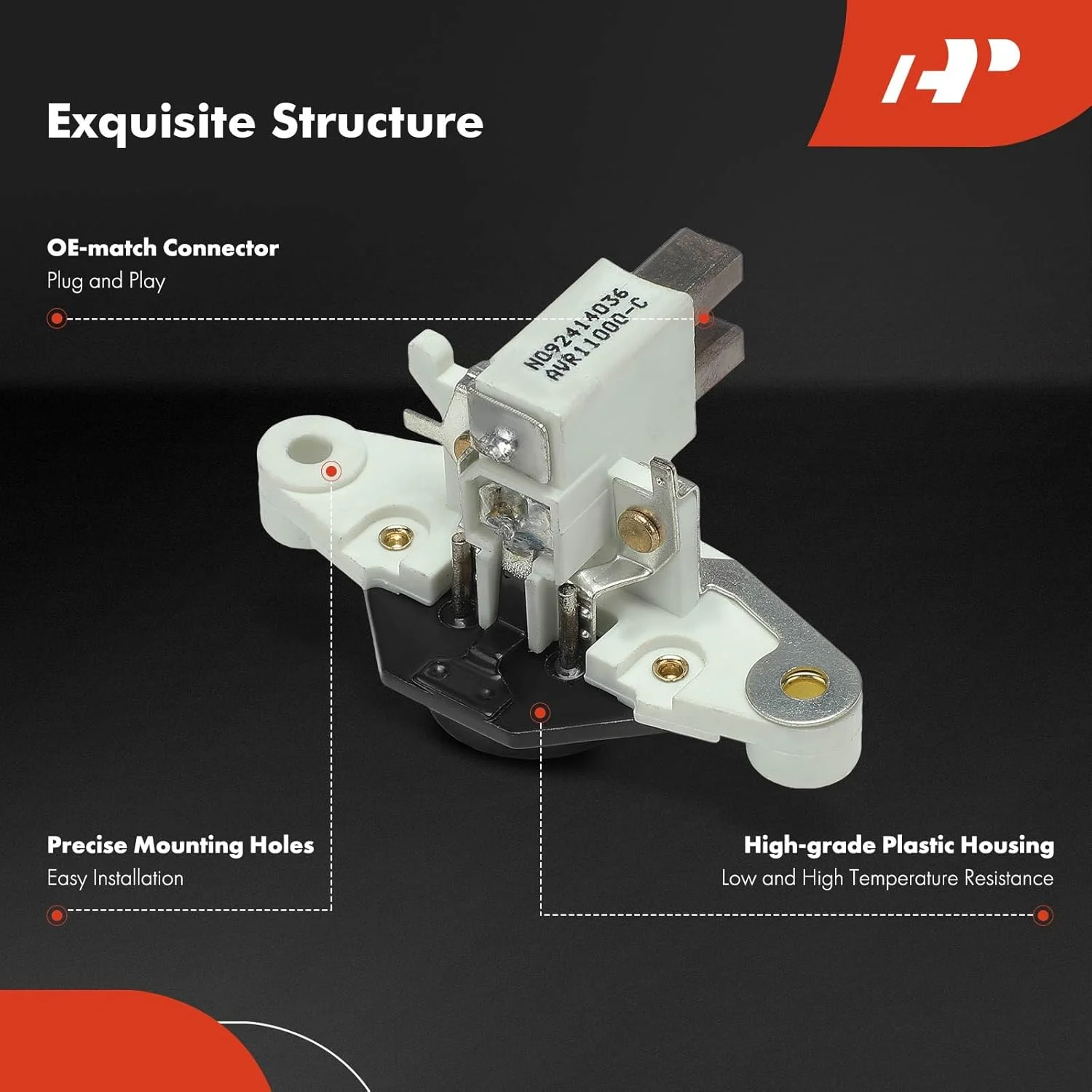 رگولاتور ولتاژ آلترناتور A-Premium 14V سازگار با فیات 124 و مرسدس بنز W111 و ولوو و فولکس واگن و فراری و فورد و لامبورگینی و لانچیا و NSU و اوپل و پینینفارینا و پوخ و سئات و سوزوکی