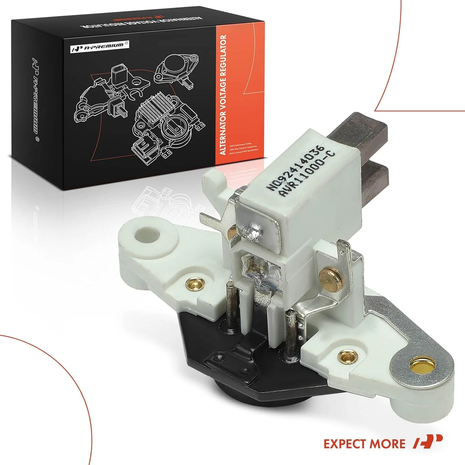 رگولاتور ولتاژ آلترناتور A-Premium 14V سازگار با فیات 124 و مرسدس بنز W111 و ولوو و فولکس واگن و فراری و فورد و لامبورگینی و لانچیا و NSU و اوپل و پینینفارینا و پوخ و سئات و سوزوکی