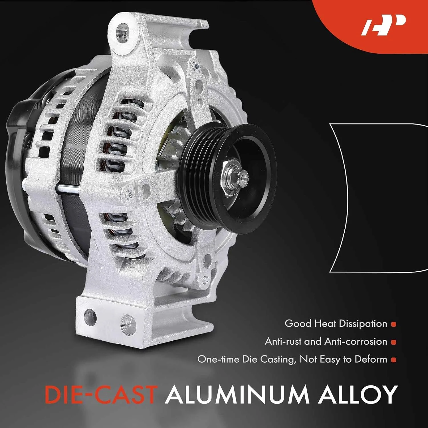 آلترناتور ممتاز سازگار با کادیلاک SRX 2004-2006 4.6L، STS 2005 4.6L، STS 2006 4.4L/4.6L، 12 ولت 150 آمپر پولی 5 شیار جهت عقربه‌های ساعت، جایگزین# 1042103261، 1042103260، 25756440، 90295538، 1042103260